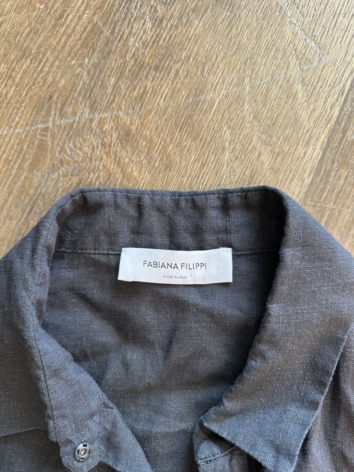 Fabiana Filippi Fabiana Filippi Linen Shirt Dress Long Sleeve Button Front Size XXS / US 00 / IT 34 - 8 Thumbnail