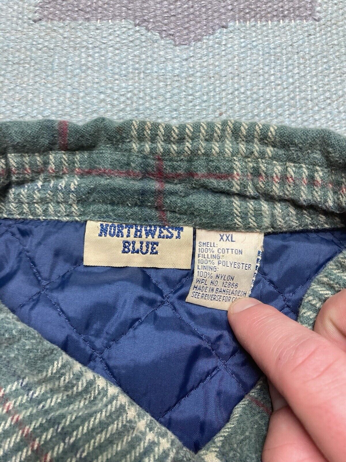 Vintage VTG quilted flannel shirt jacket insulated soft cotton XXL Size US XXL / EU 58 / 5 - 6 Thumbnail
