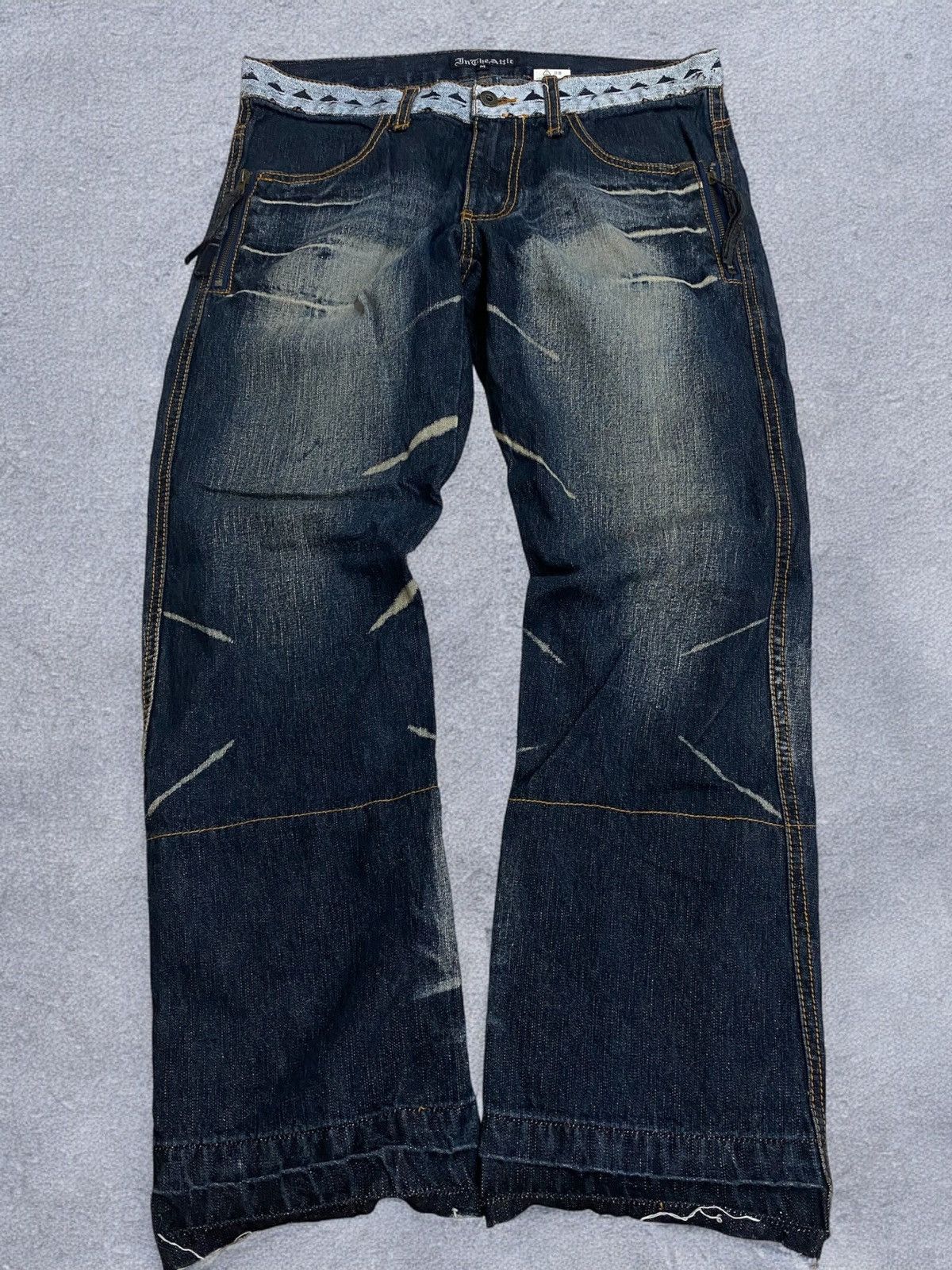 If Six Was Nine × Japanese Brand × Le Grande Bleu (L.G.B.) Flare In the Attic Japan Mud Washed Whisker Honeycomb Size US 32 / EU 48 - 1 Thumbnail