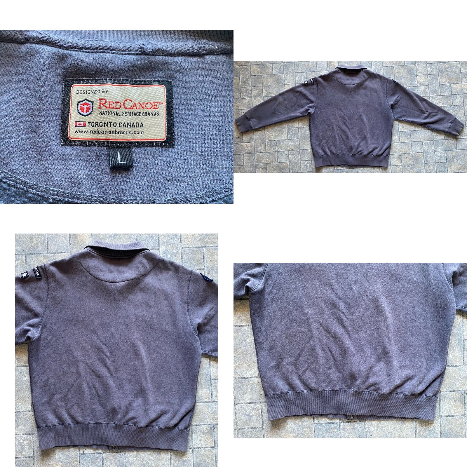 Vintage VINTAGE Red Canoe RCAF Canada Full Zip Sweatshirt Men L Gray Mens Size US L / EU 52-54 / 3 - 9 Thumbnail