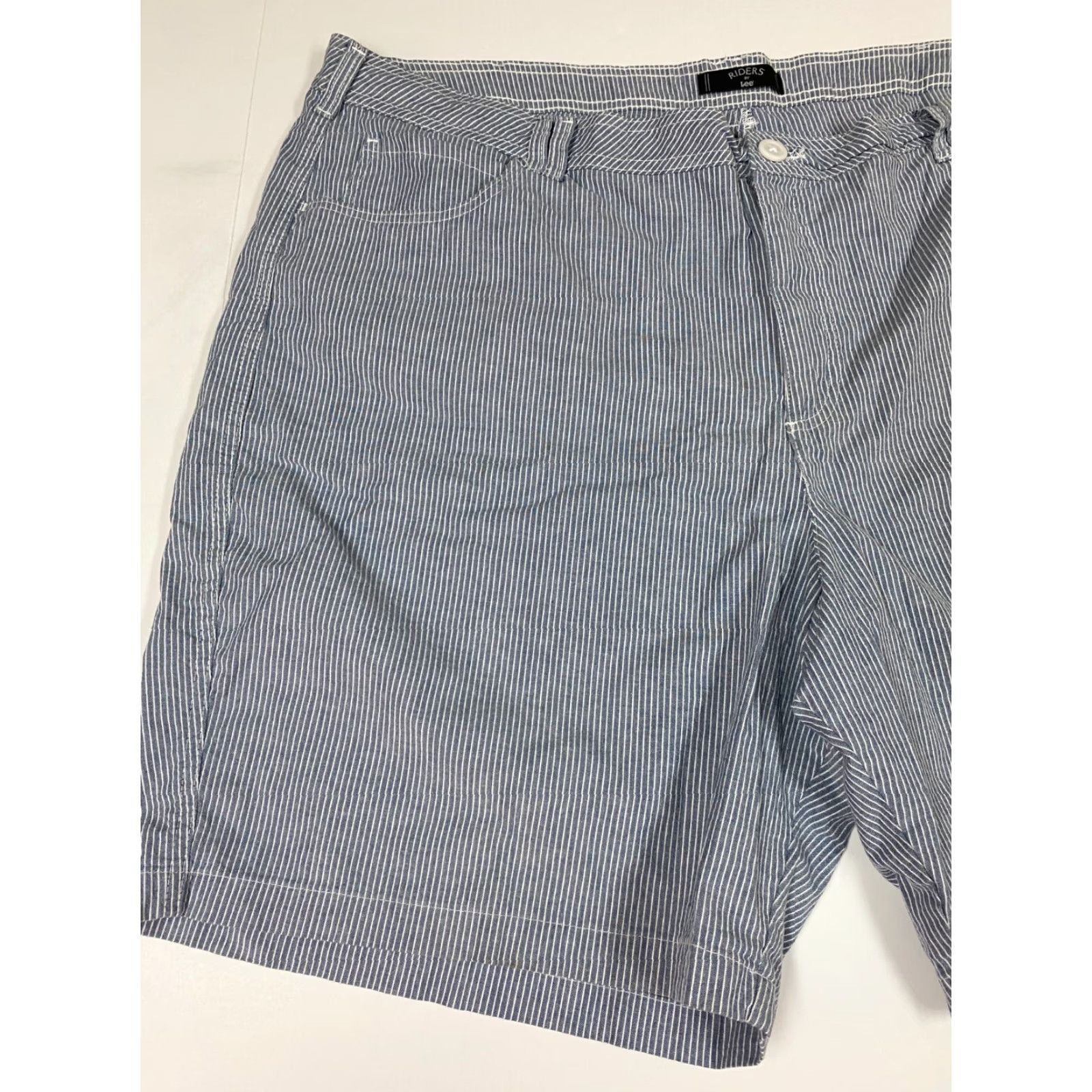 Lee Riders By Lee Womens Shorts 26 Striped Blue Chino Size 30" / US 8 / IT 44 - 3 Thumbnail