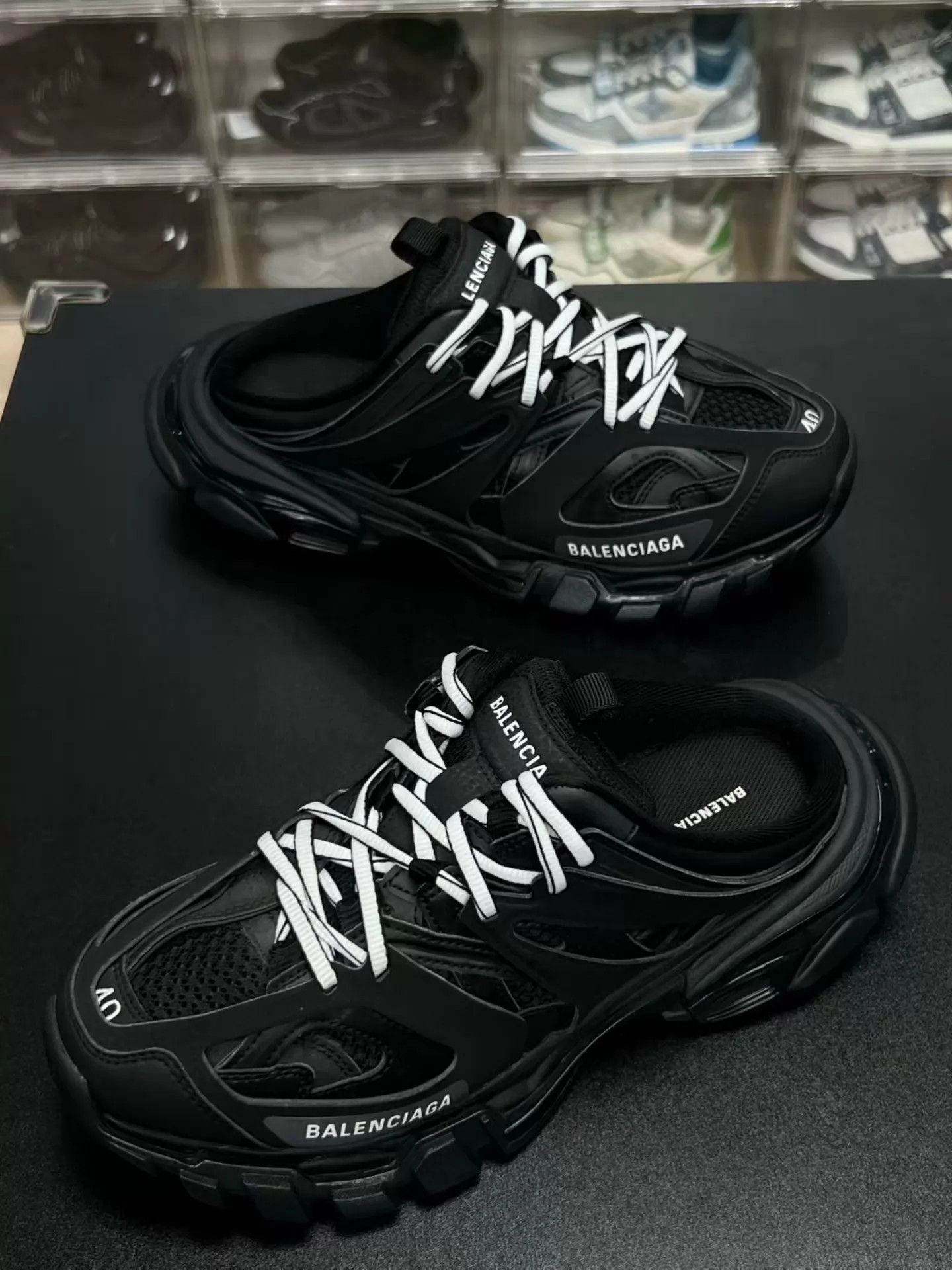 Balenciaga Balenciaga Track Slide Black 40 1-2x Worn Min Wear Size US 7 / EU 40 - 1 Thumbnail