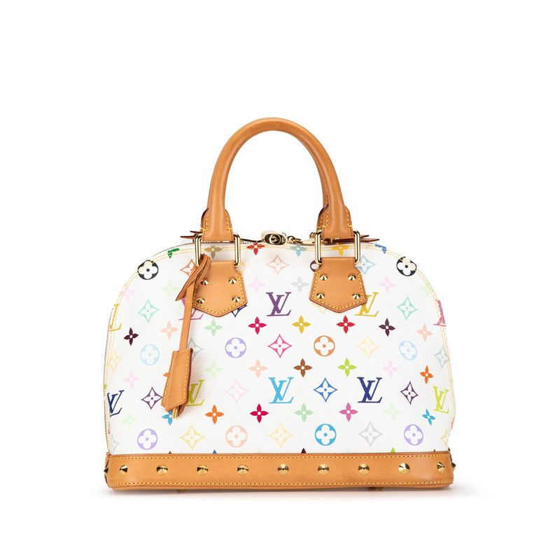 Louis Vuitton Louis Vuitton Louis Vuitton Monogram Alma PM Handbag White Brown Canvas Handbag M40443 in Very Good Condition Size ONE SIZE - 1 Thumbnail