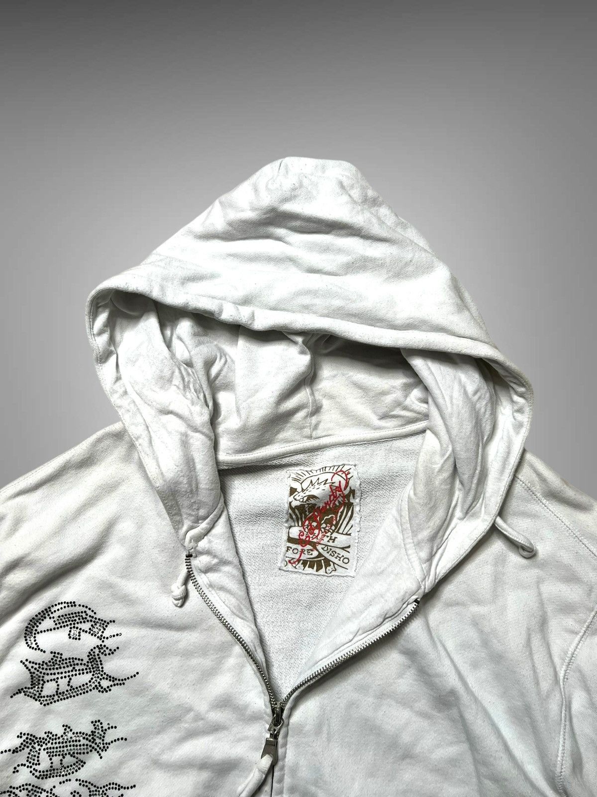 Ed Hardy Ed Hardy x Christian Audigier Full Zip Hoodie Crystal Design Size US L / EU 52-54 / 3 - 5 Thumbnail