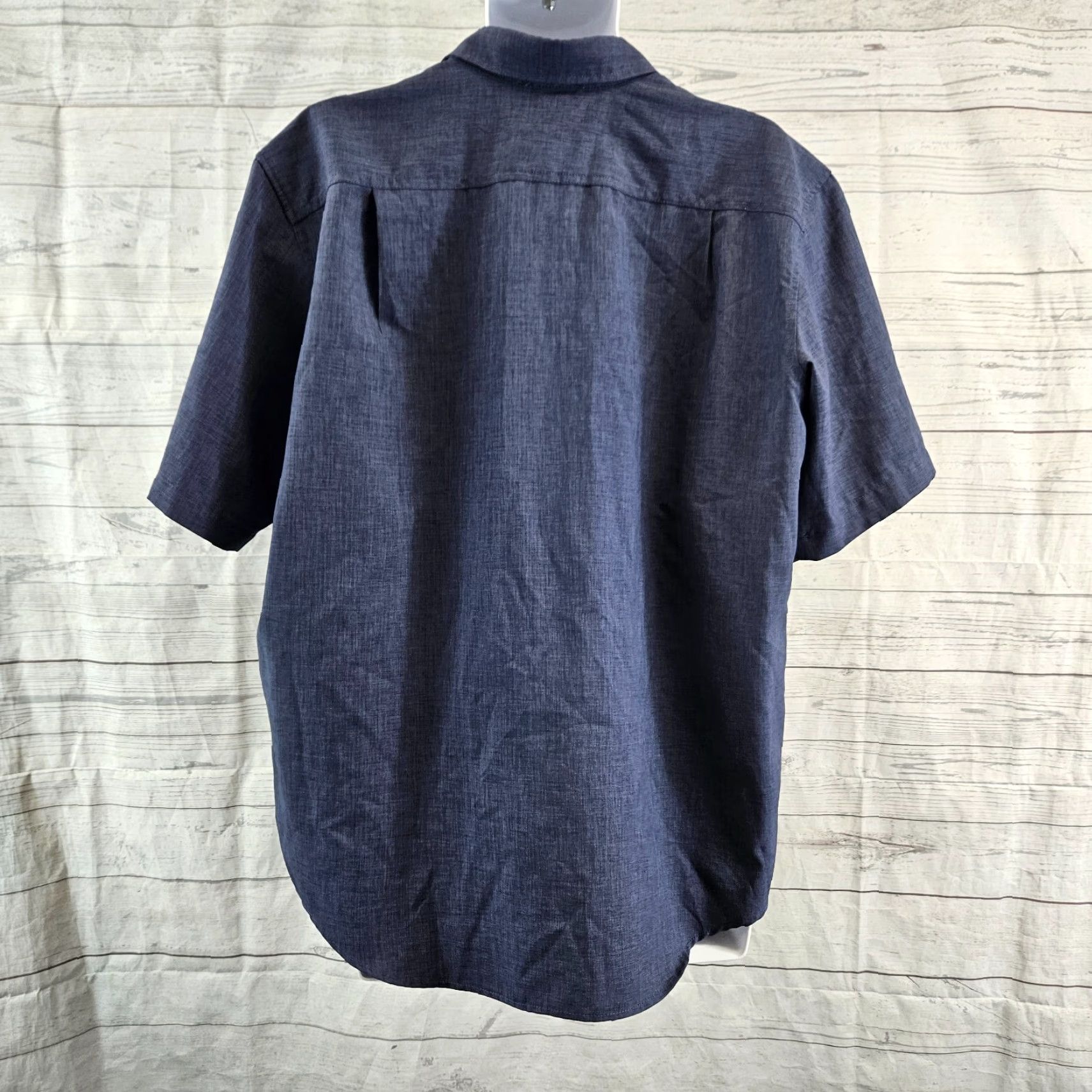 Orvis Orvis Shirt XL Button Front Short Sleeve Solid Blue Mens Size US XL / EU 56 / 4 - 4 Thumbnail