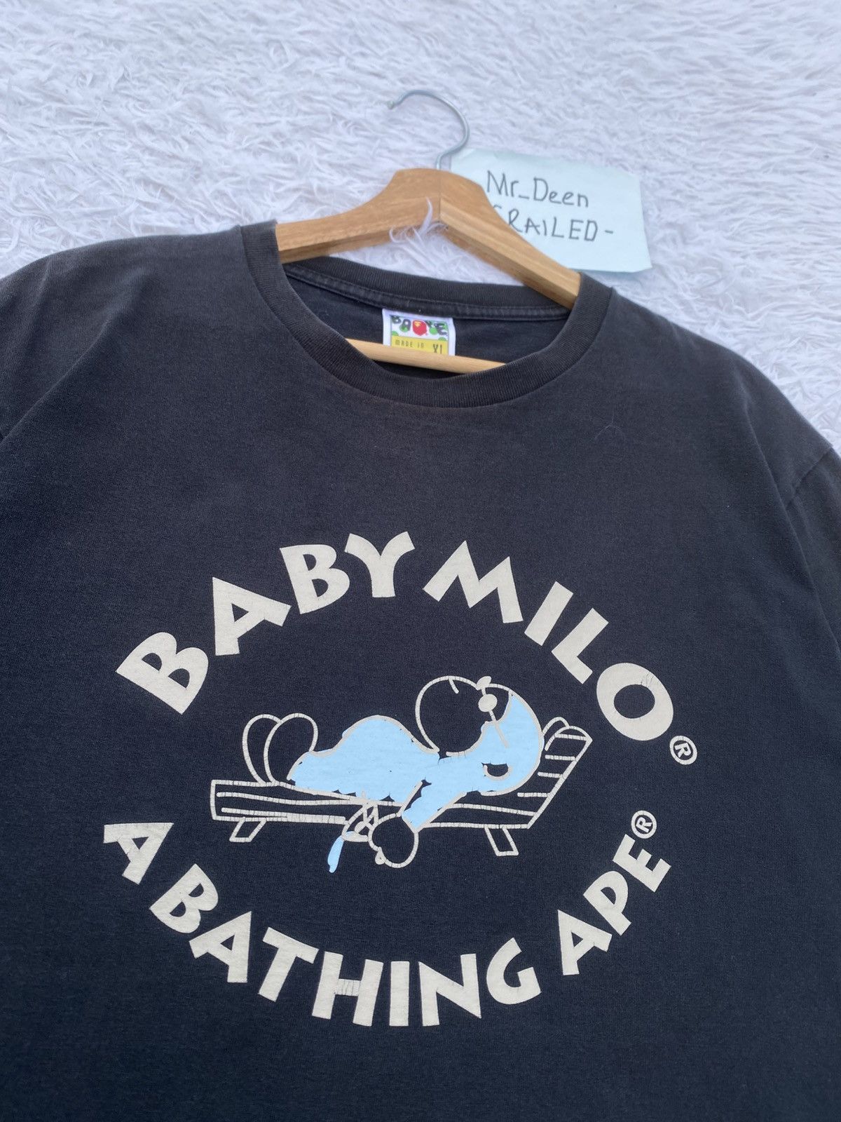 Bape Rare BAPE By Baby Milo Rest In Bed Picnic Tshirt Size US XL / EU 56 / 4 - 14 Thumbnail