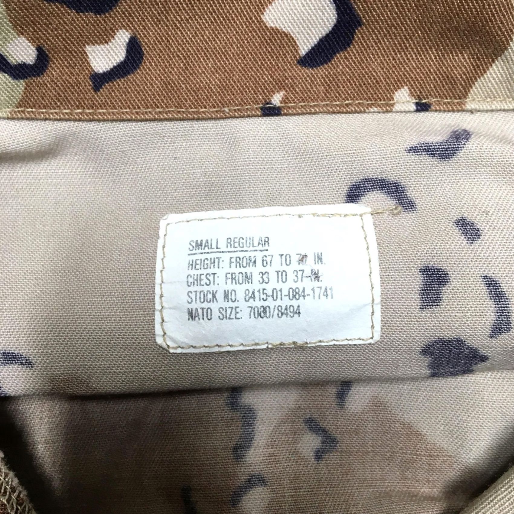 Vintage VINTAGE Desert Camo USGI Coat Jacket Mens S Regular Camouflage Military BDU 80s Beige Camouflage Pattern Military Men Shirt? Size US S / EU 44-46 / 1 - 5 Thumbnail