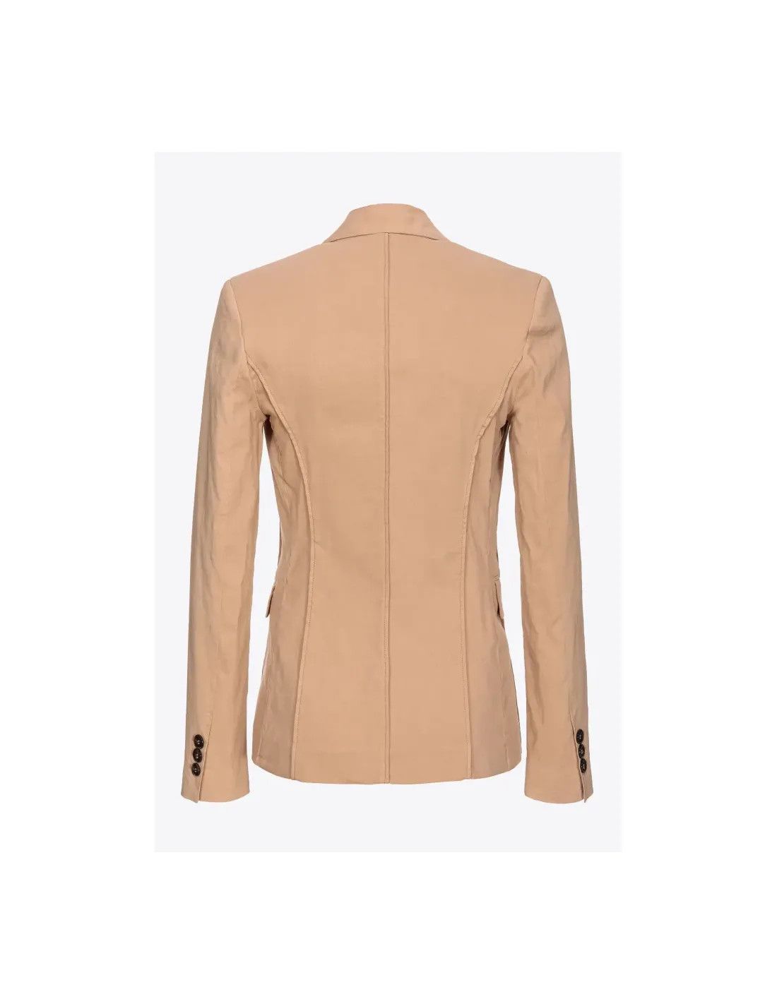 Pinko o1s22i1n0824 Linen Blend Single Breasted Blazer in Brown Size M / US 6-8 / IT 42-44 - 2 Thumbnail