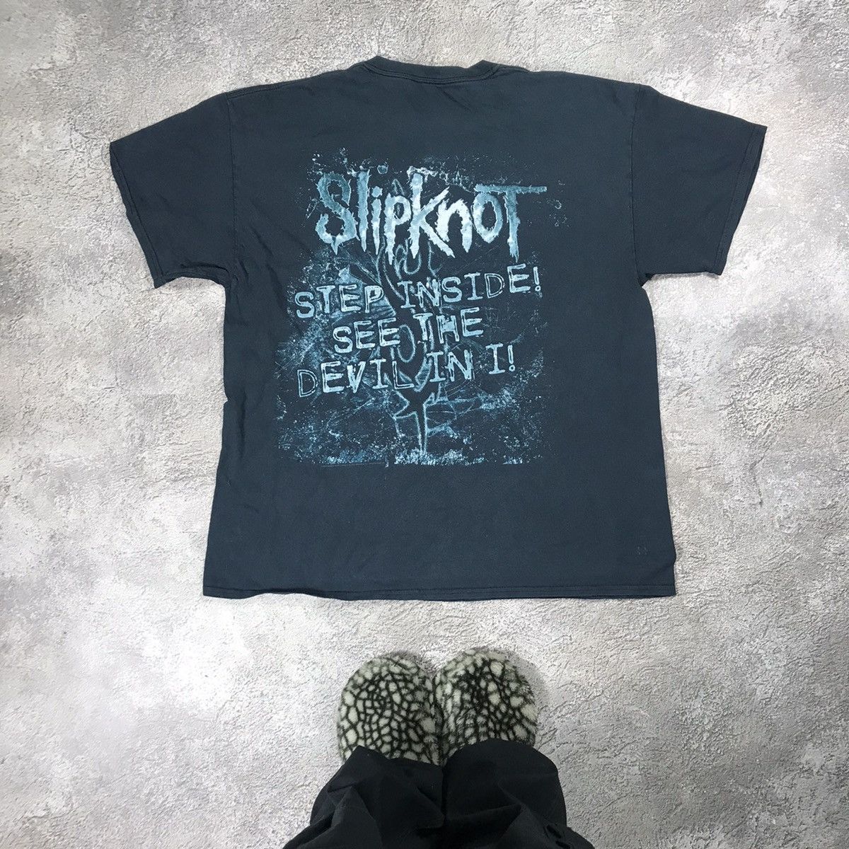 Vintage Vintage 90s Slipknot Band Tee Graphic Tee Grunge Cropped XL Size US XL / EU 56 / 4 - 4 Thumbnail