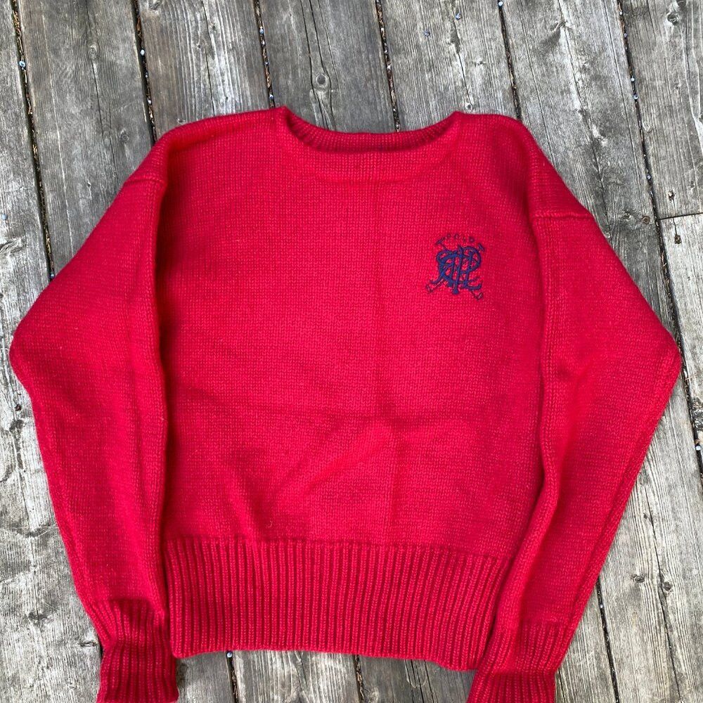 Polo Ralph Lauren Vintage Polo Ralph Lauren Scribble RLPC Mens Sz M Wool Swea Size US M / EU 48-50 / 2 - 5 Thumbnail