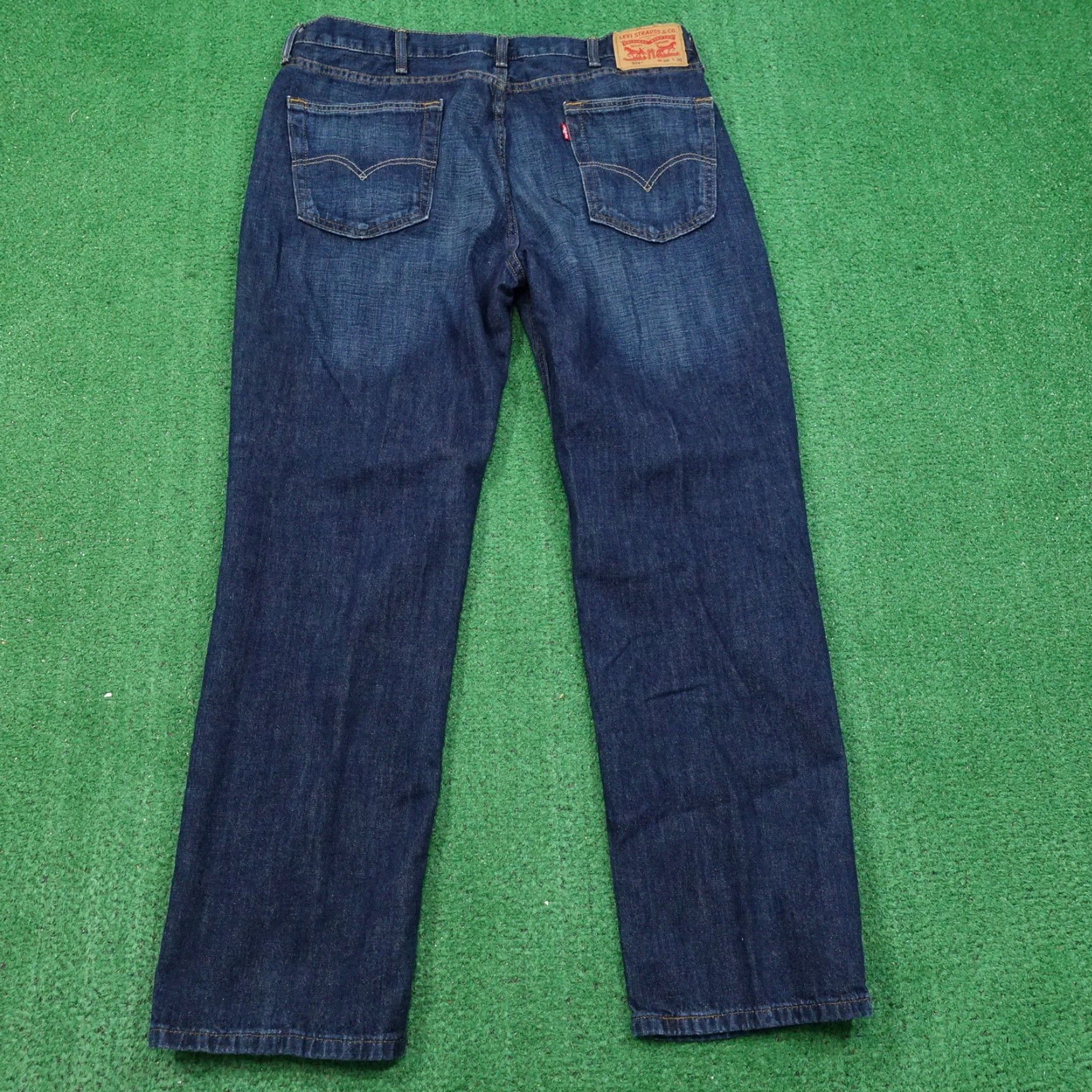 Levi's LEVI'S 514 Slim Straight Dark Wash Jeans Mens Size 38x30 Blue Denim Size US 38 / EU 54 - 5 Thumbnail