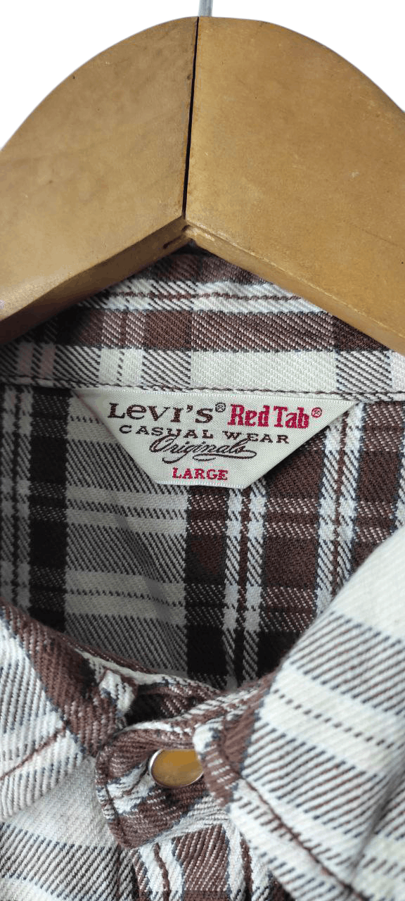 Levi's VINTAGE 90SLEVIS RED TAB CASUAL WEAR FLANNEL Size US L / EU 52-54 / 3 - 9 Thumbnail