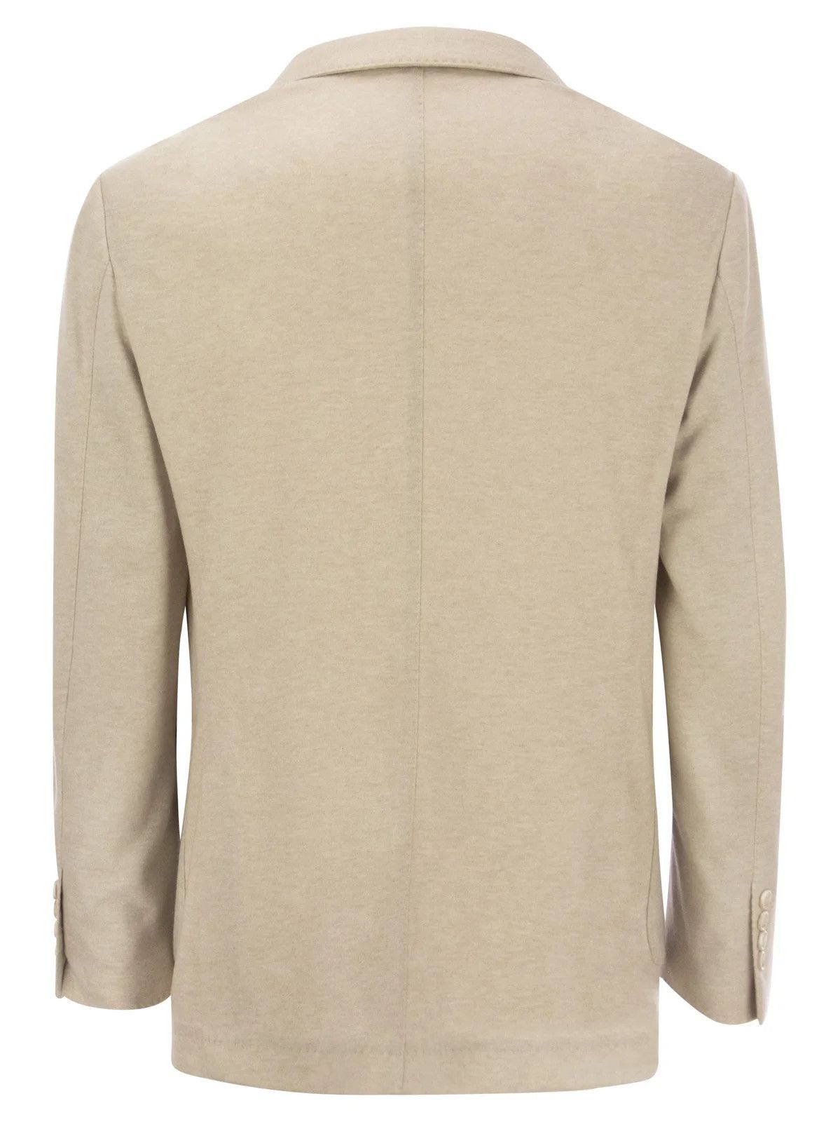 Brunello Cucinelli o1w1db10126 Single Breasted Jersey Blazer in Light Brown Size US XL / EU 56 / 4 - 2 Thumbnail