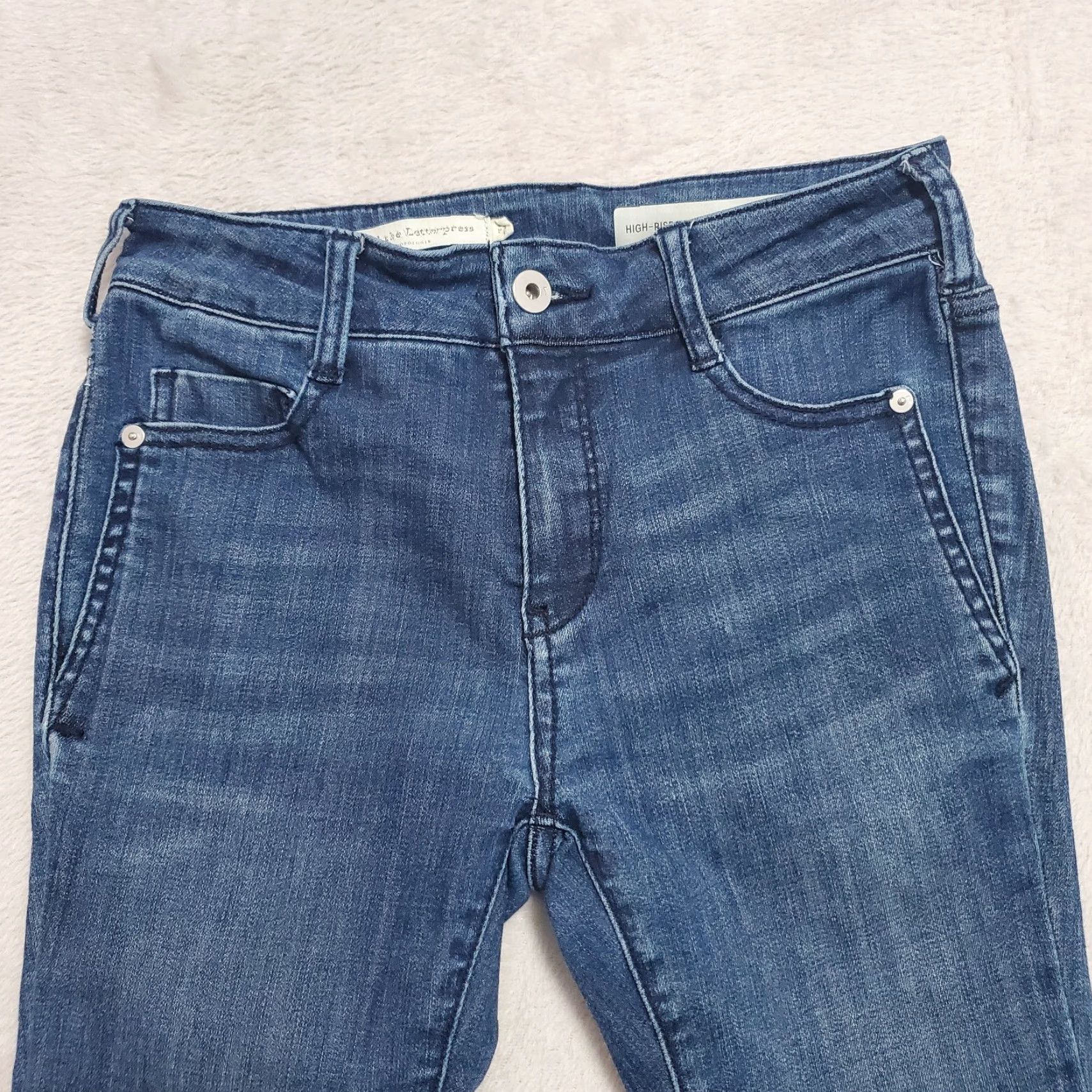 Vintage Pilcro and the Letterpress Jeans Women 25 Blue High Rise Denim Legging Stretch Skinny Slim 5-Pocket Size 42" / US 20 - 5 Thumbnail