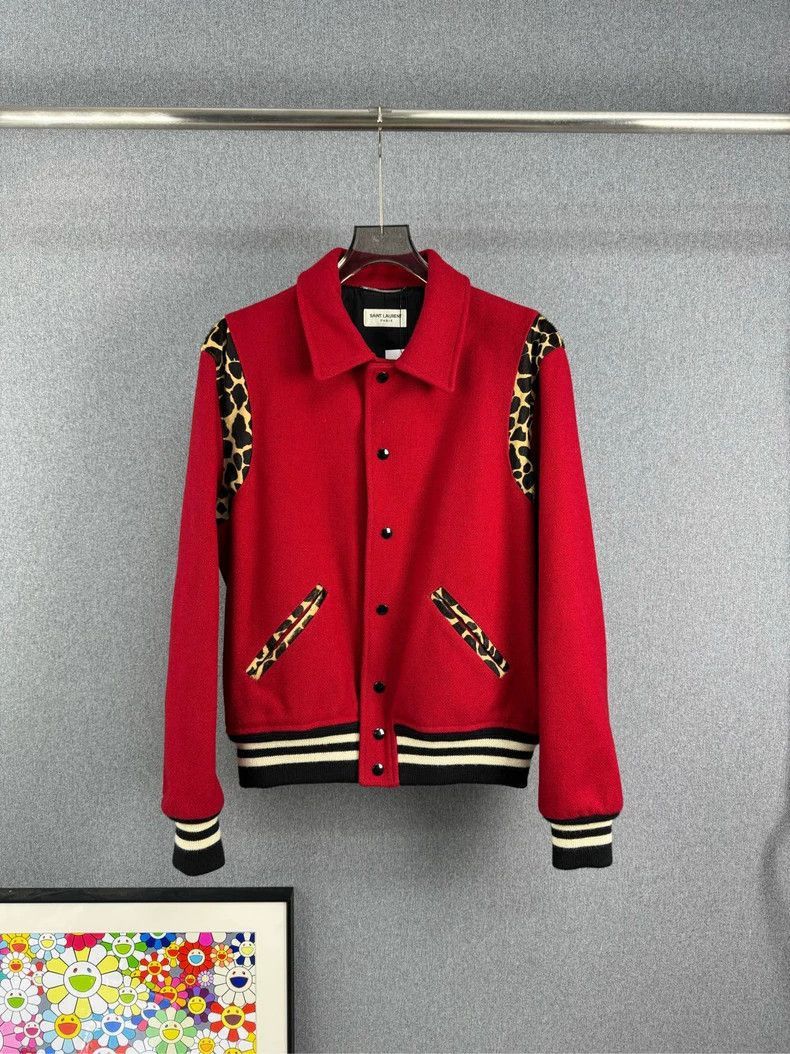 Saint Laurent Paris Saint Laurent Paris Saint Laurent Red and Leopard Jacket-2 Size US L / EU 52-54 / 3 - 1 Thumbnail