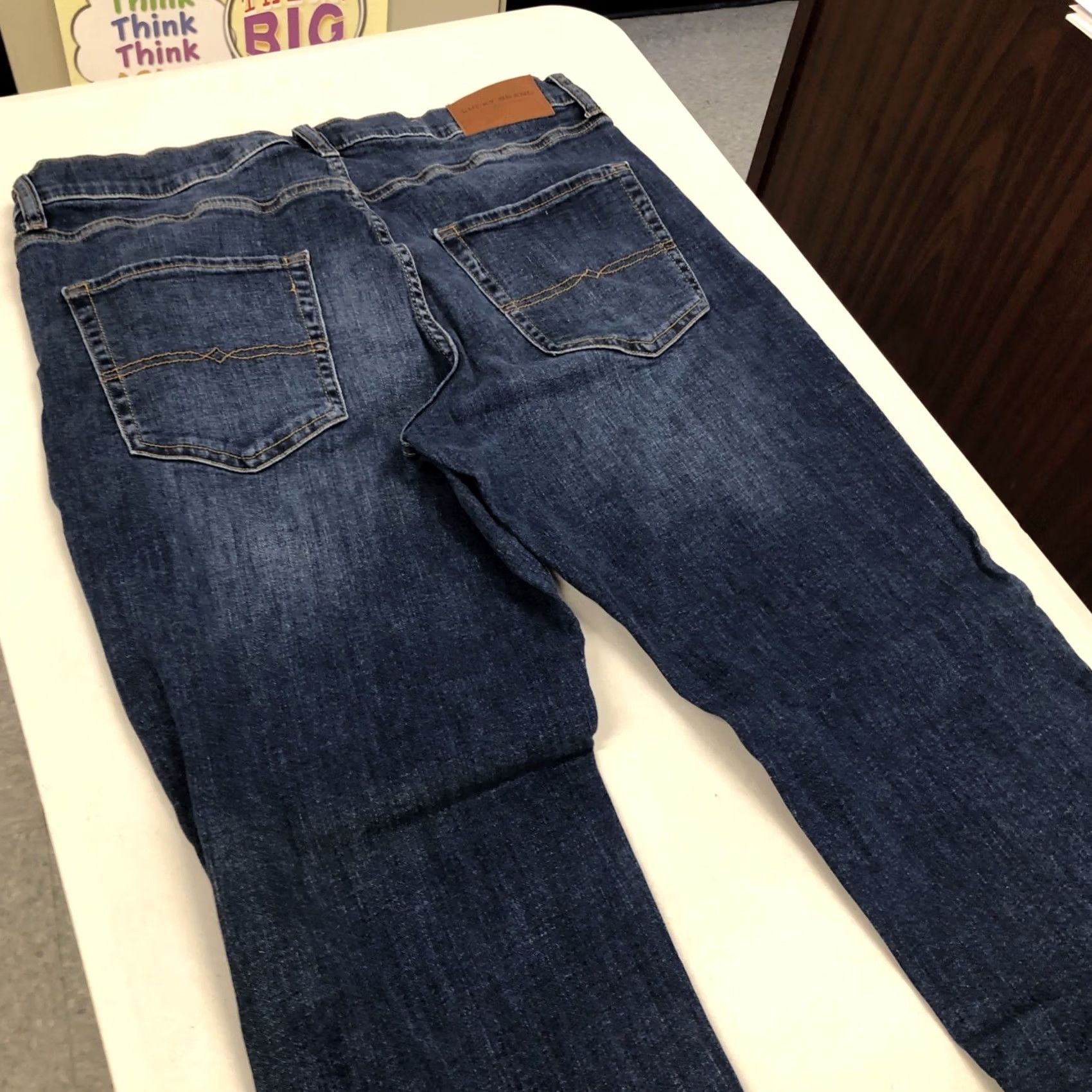 Lucky Brand Lucky Brand Jeans Mens 35x29 Blue Athletic Straight 5-Pocket Denim Stretch Size US 35 - 3 Thumbnail