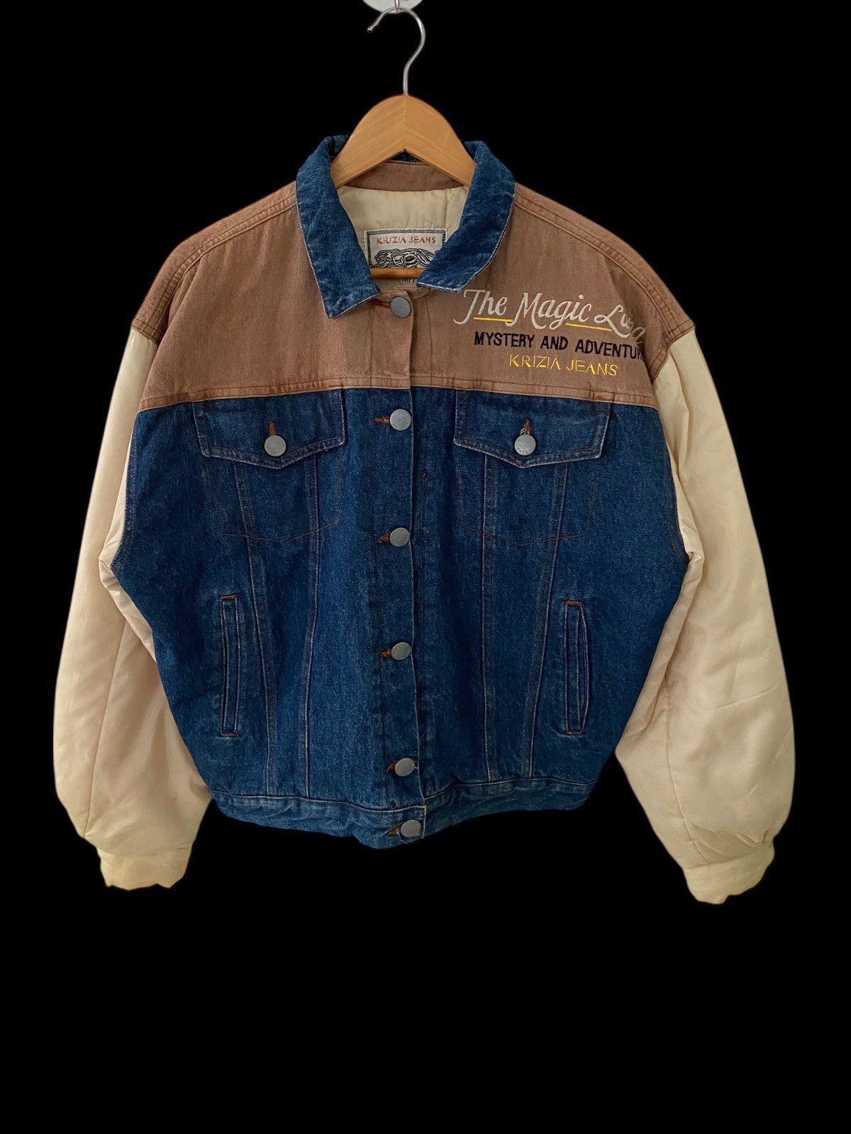 Hysteric Glamour KRIZIA JEANS BIG LOGO MYSTERY AND ADVENTURE DENIM JACKET Size US L / EU 52-54 / 3 - 3 Thumbnail