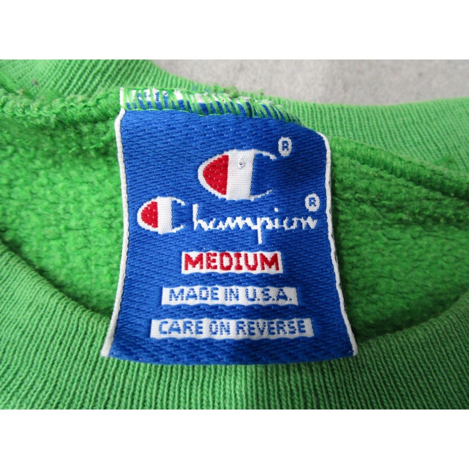 Champion VINTAGE Champion Pullover Sweatshirt Mens Medium Green 90s Fleece Size US M / EU 48-50 / 2 - 3 Thumbnail