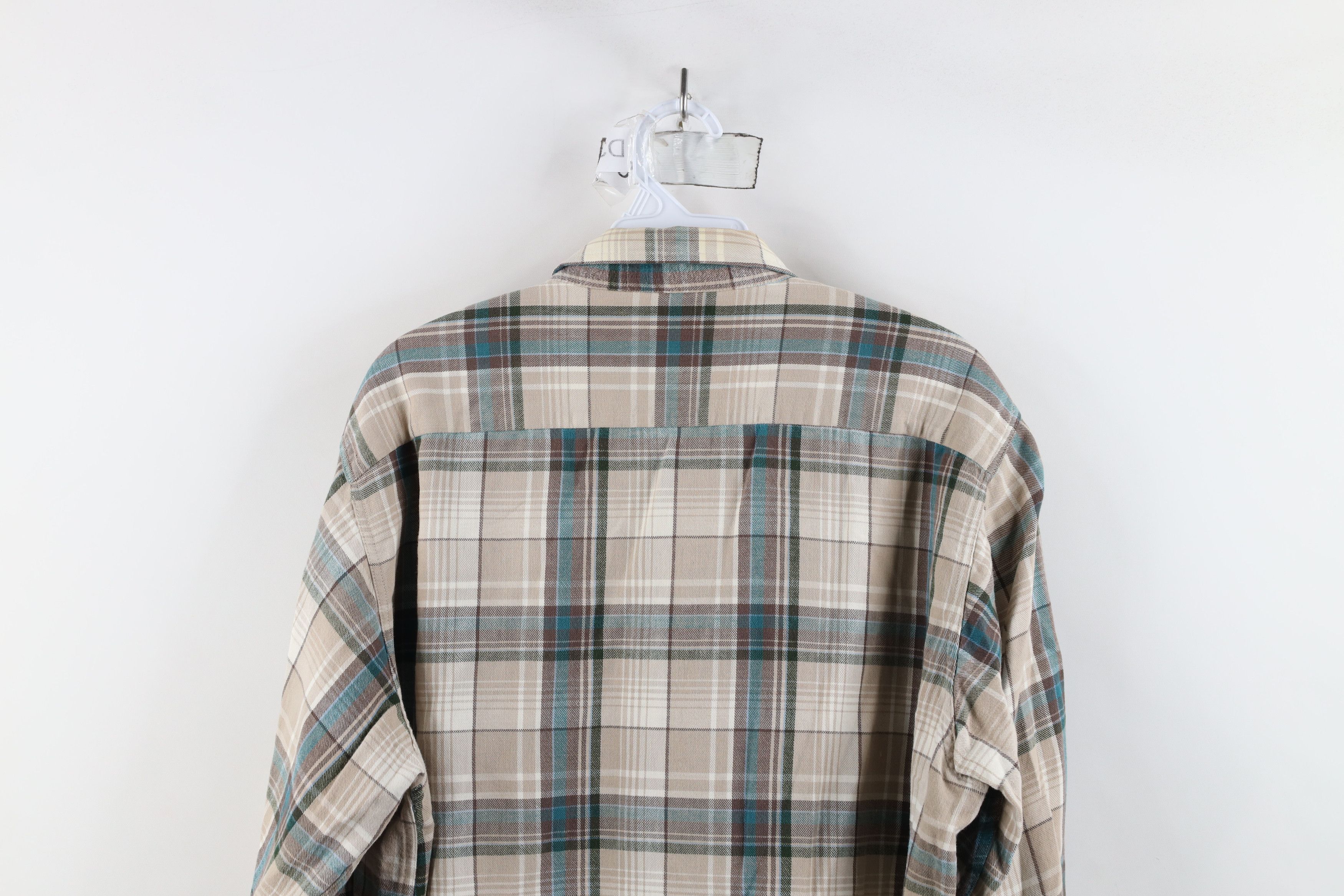 L.L. Bean × Vintage Vintage 90s LL Bean Flannel Collared Button Down Shirt Plaid Size US L / EU 52-54 / 3 - 14 Thumbnail