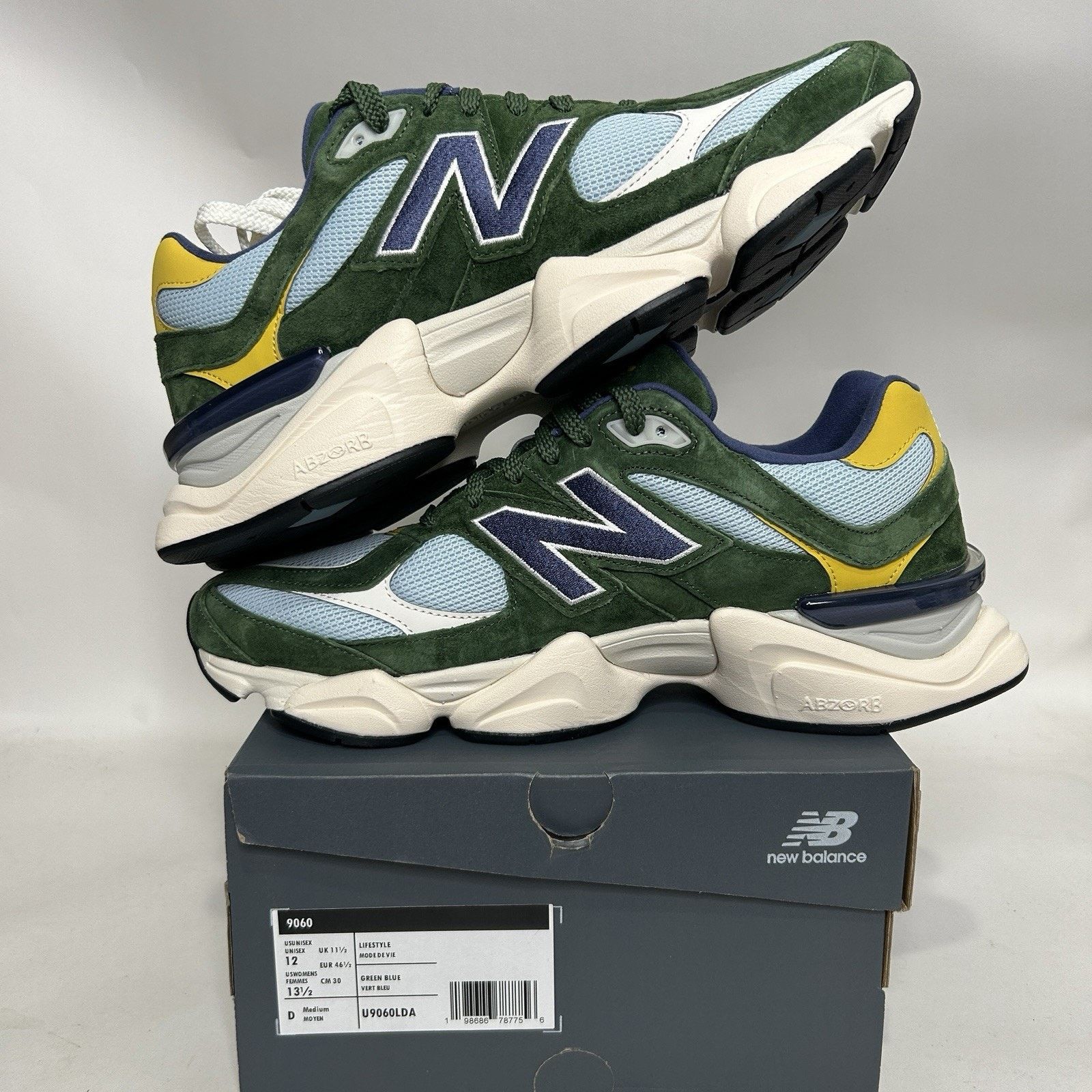 New Balance New Balance 9060 Running Shoes “Dark Alpine Green” U9060LDA Size US 12 / EU 45 - 3 Thumbnail