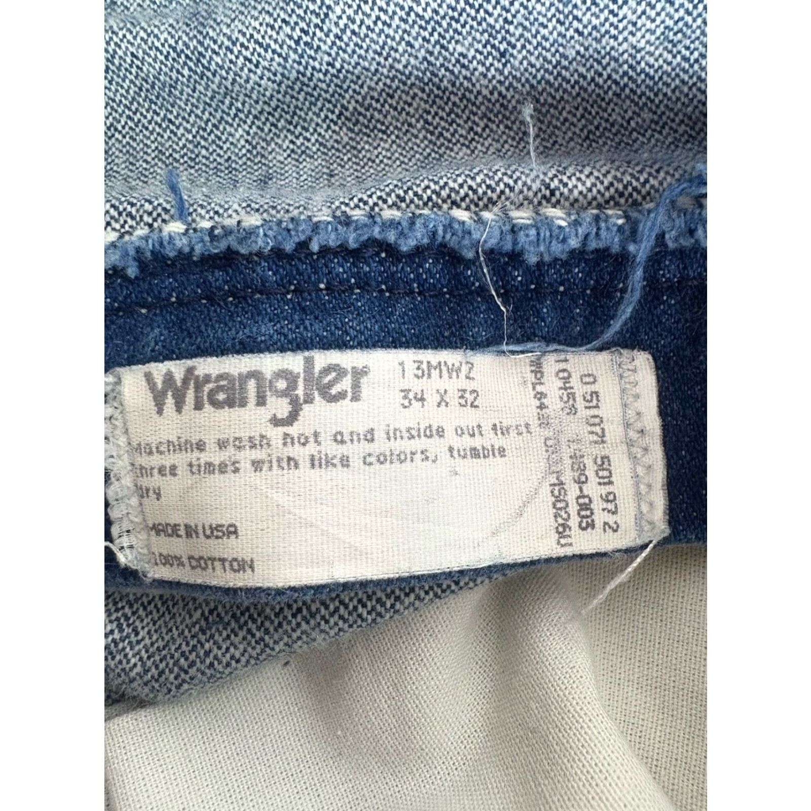 Wrangler VINTAGE Wrangler Men’s Jeans 34x32 Blue Dark Wash Straight Fit 5-Pocket USA Size US 34 / EU 50 - 8 Thumbnail