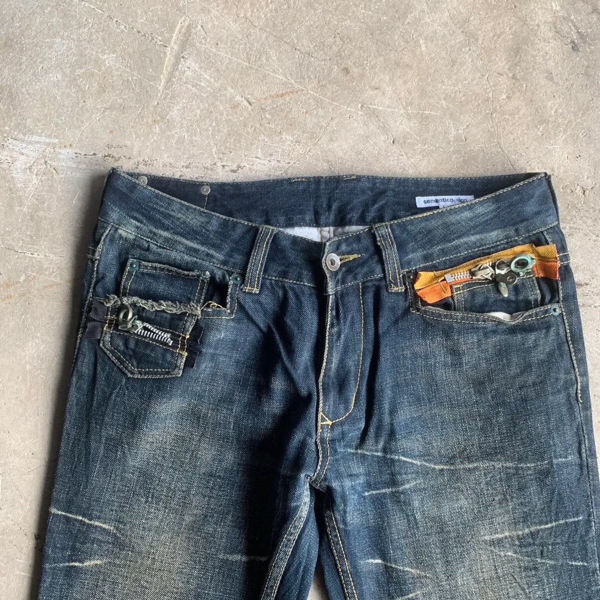 semanticdesign ‼️ SICKS ‼️ SEMATIC DESIGN W33 L32 JEANS FLARE DENIM PANTS Size US 33 - 2 Thumbnail
