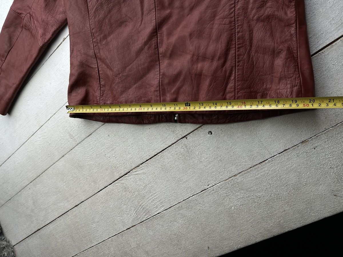 Other 🚨Y2K RICK OWENS TYPE DIRTY SLIM FIT ZIP LEATHER JACKET Size M / US 6-8 / IT 42-44 - 15 Thumbnail