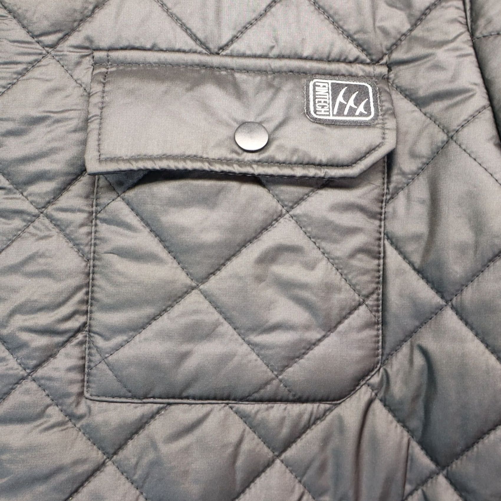 Vintage Fintech Quilted Jacket Men L Lightweight Black Full Zip Coat Puffer Gorpcore Jacket Size US L / EU 52-54 / 3 - 6 Thumbnail