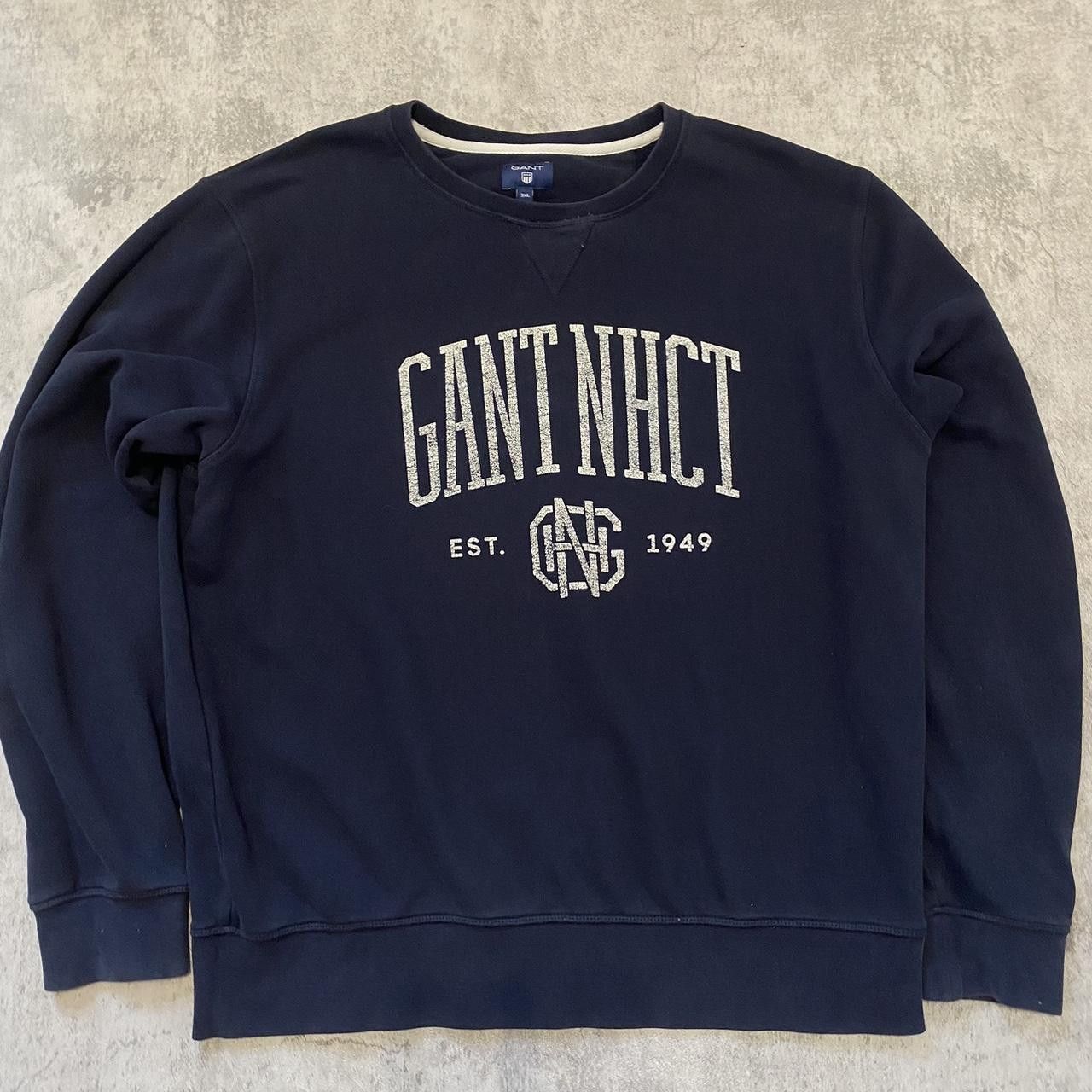 Gant Navy blue GANT sweatshirt with white logo Size US M / EU 48-50 / 2 - 1 Thumbnail