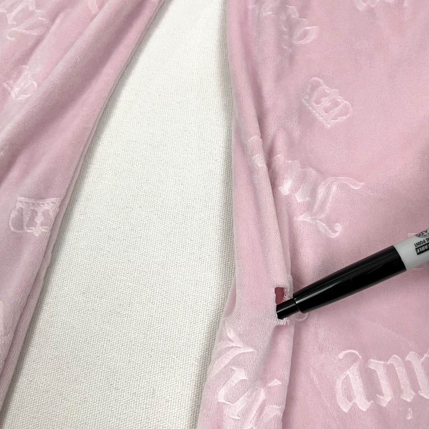 Juicy Couture Juicy Couture Pajama Pants Womens XL Pink Velour Wide Embossed Logo Sleepwear Size 40" / US 18 - 6 Thumbnail