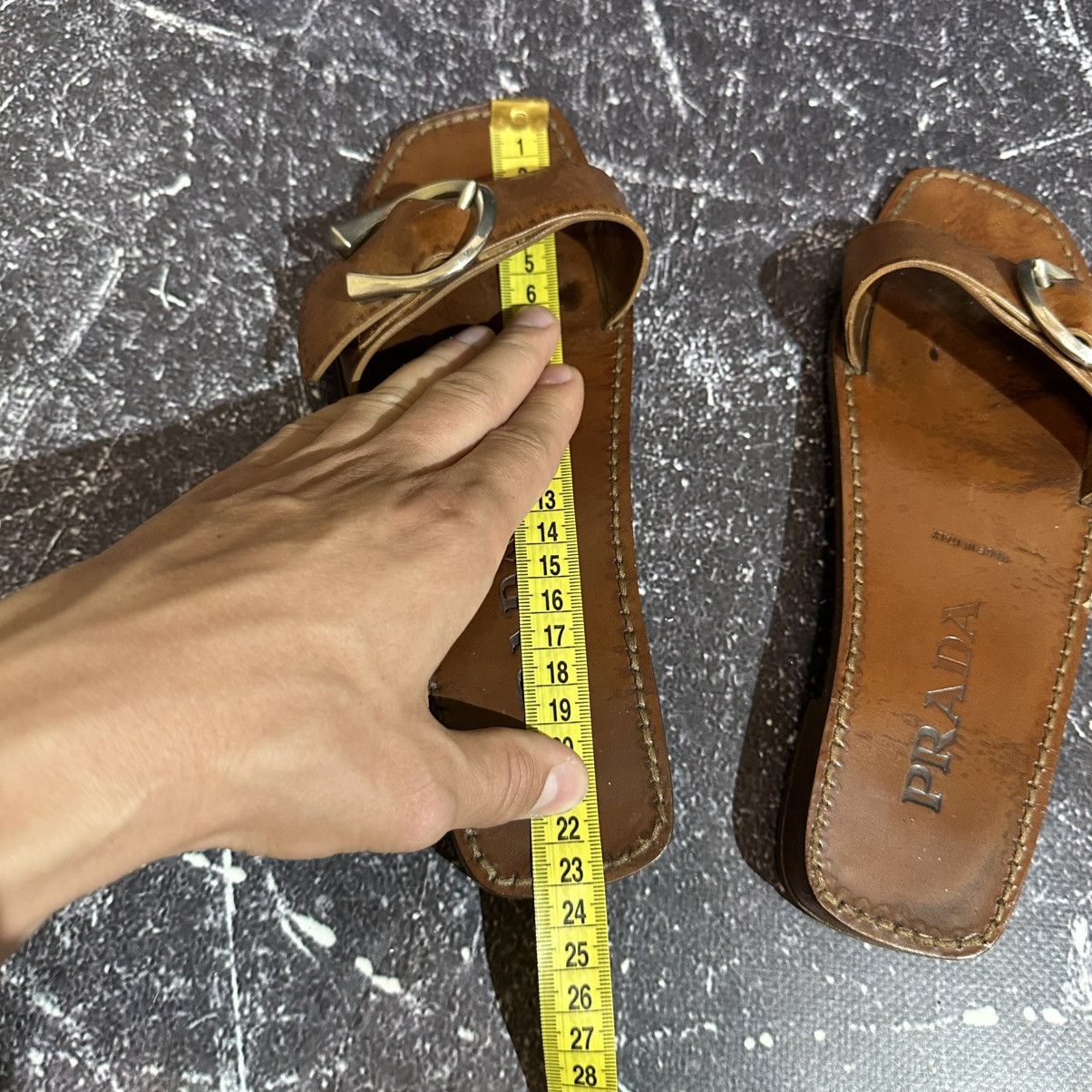 Prada VINTAGE PRADA - Women’s Leather Sandals Size 36 Size US 6 / IT 36 - 15 Thumbnail