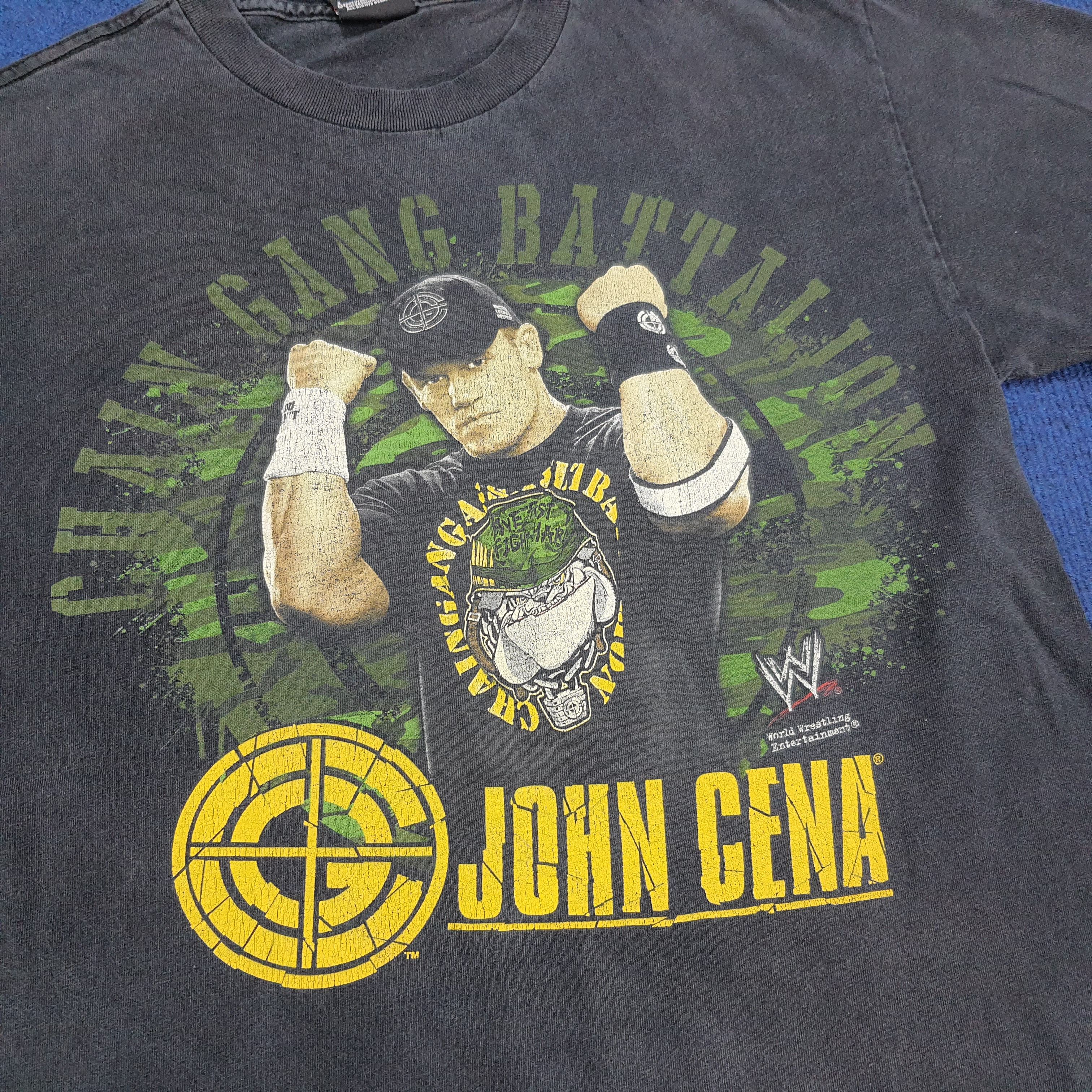 Vintage × WWE × WWF Vintage WWE John Cena World Wrestling Tshirt Size US M / EU 48-50 / 2 - 2 Thumbnail