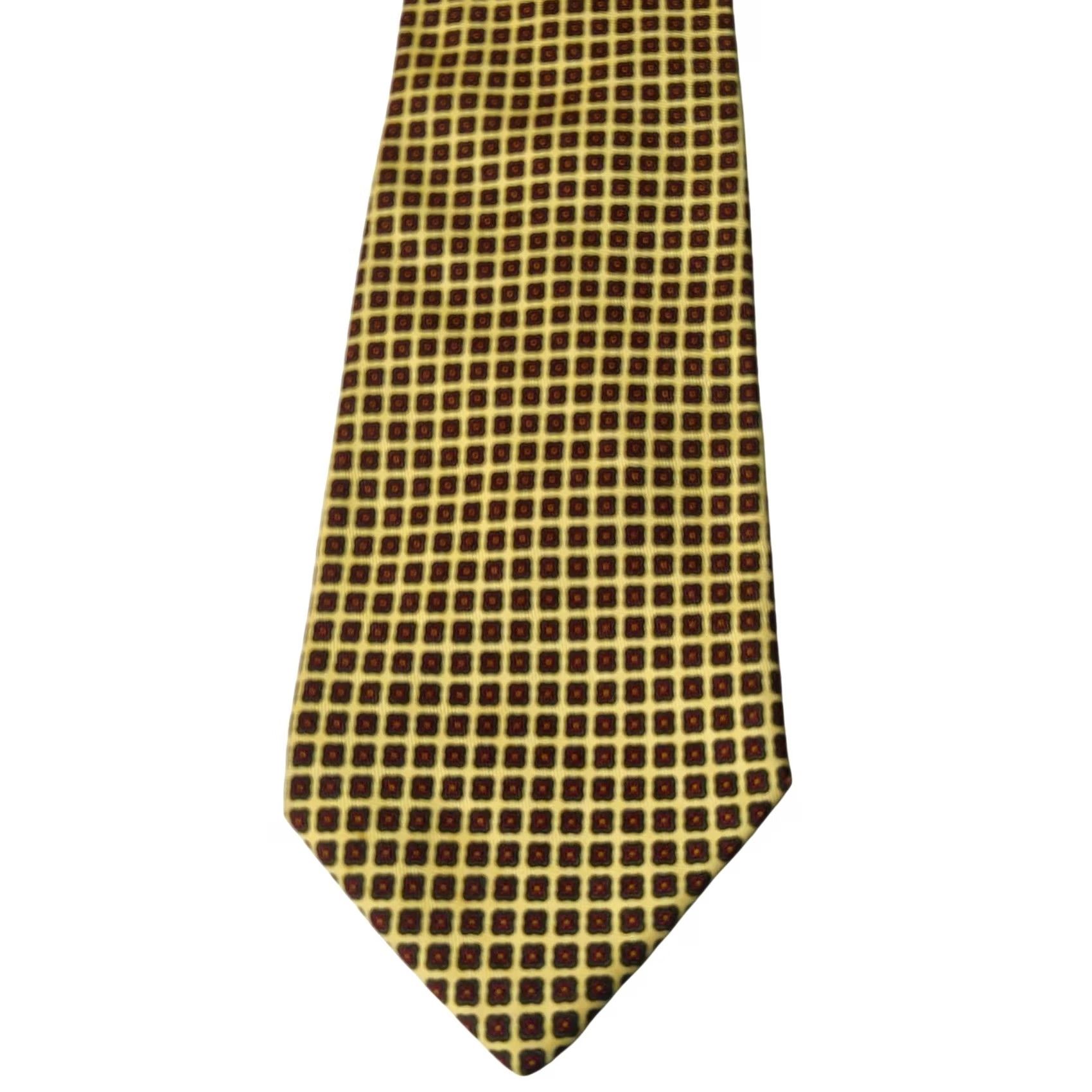 Polo Ralph Lauren Polo Ralph Lauren Tie Mens One Size Silk Gold Geometric Medallion Necktie Size US M / EU 48-50 / 2 - 3 Thumbnail