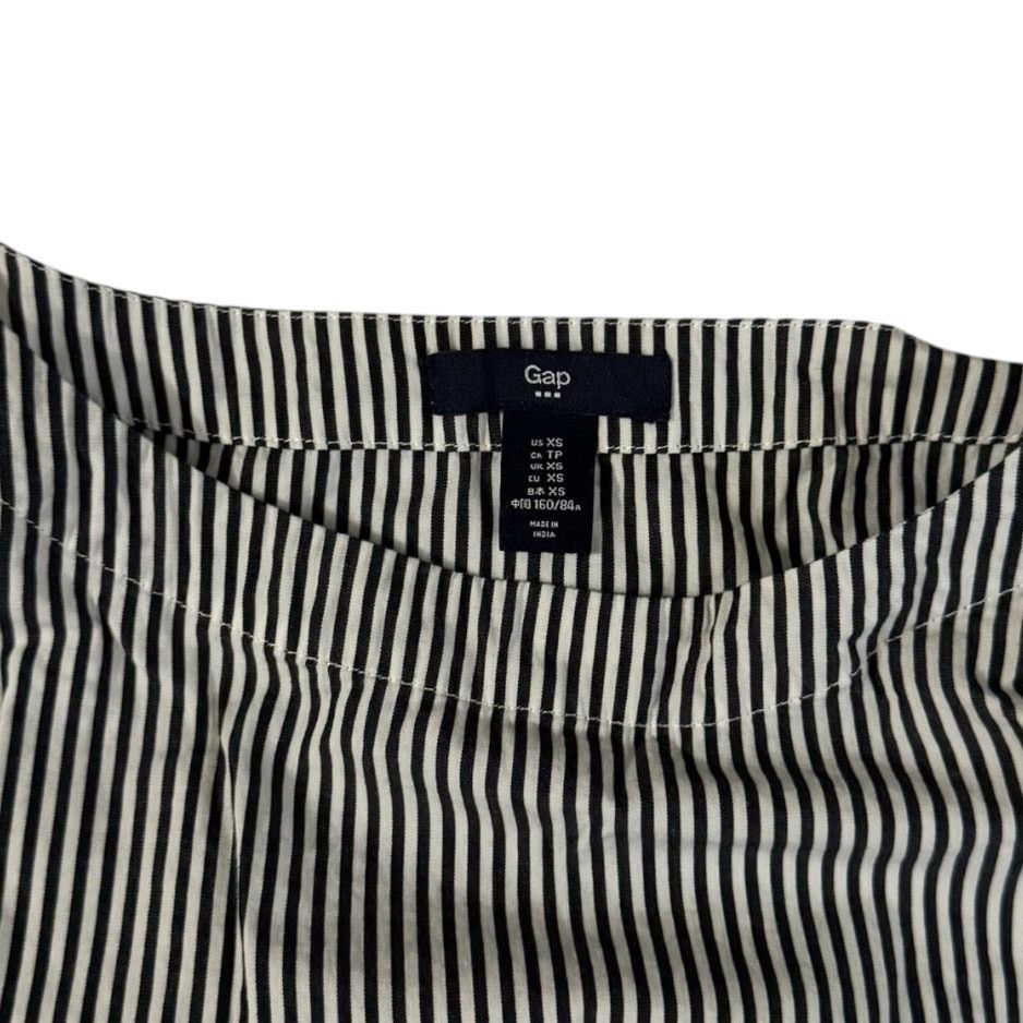 Gap GAP Blue & White Striped Open Shoulder Shirt XS Top Size XS / US 0-2 / IT 36-38 - 2 Thumbnail