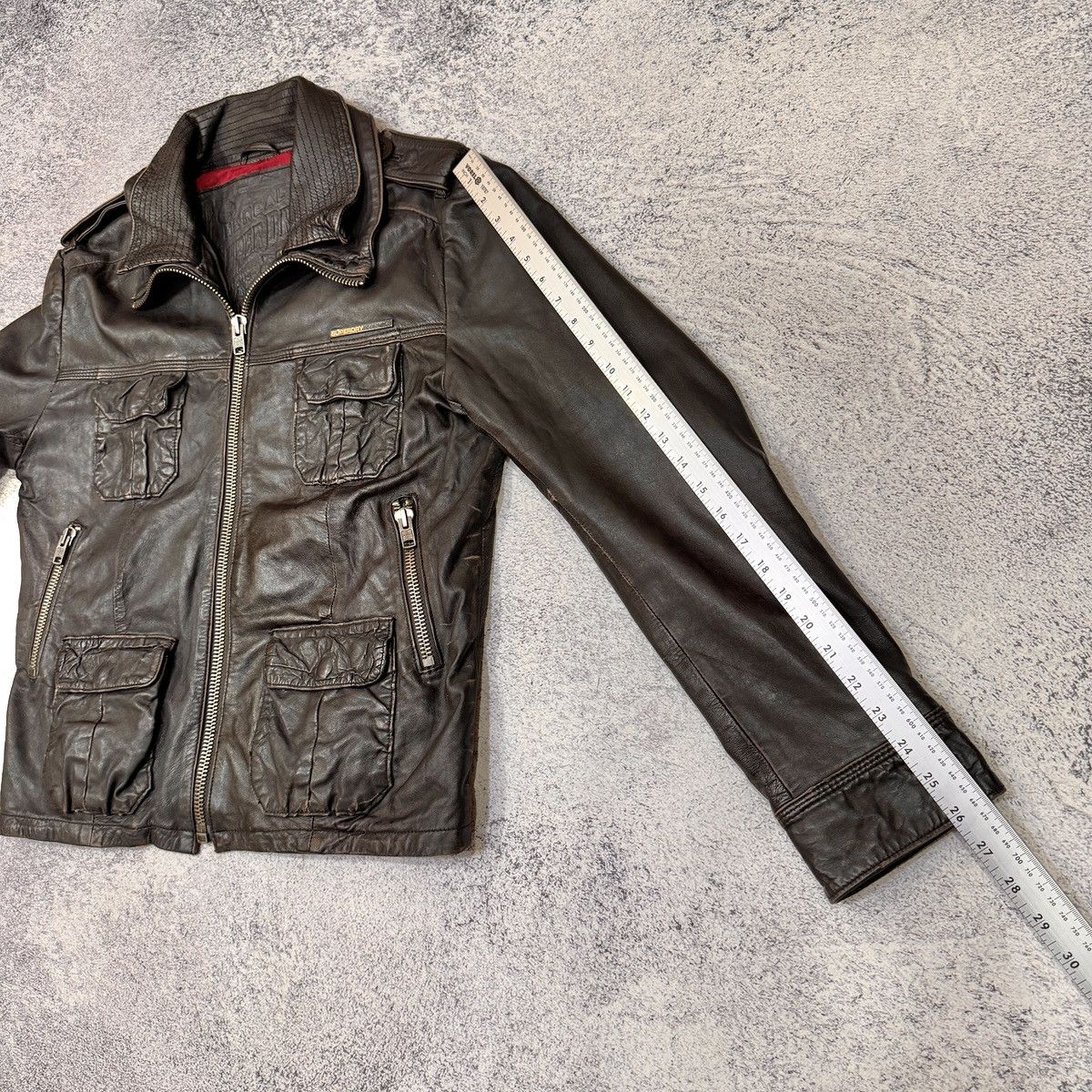 Superdry Superdry Brad Leather Jacket Dark Brown L size Size US L / EU 52-54 / 3 - 20 Thumbnail