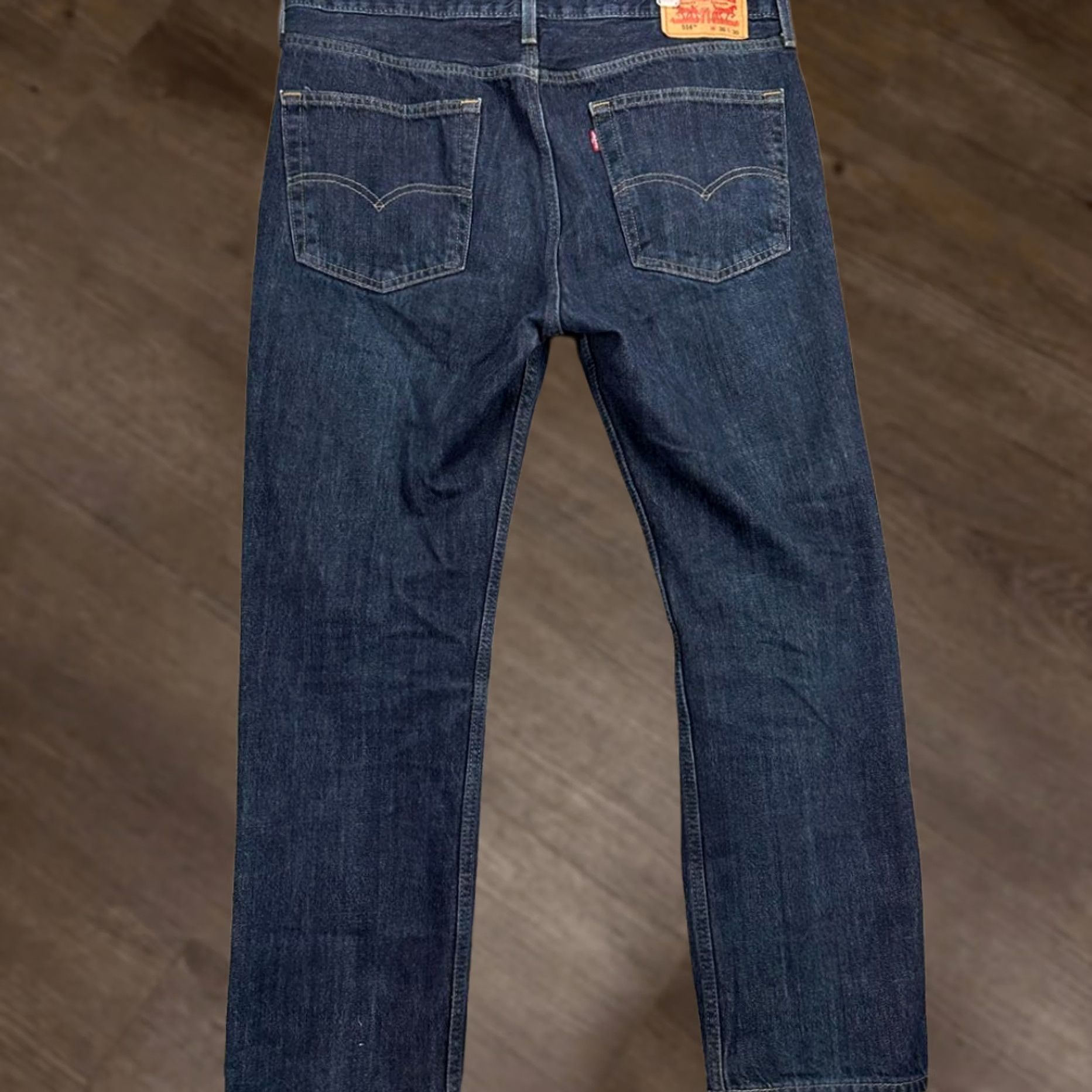 Levi's Levi's 514 Straight Jeans Mens 36X30 Blue Distressed Red Tab 5 Pocket Denim pants Size US 36 / EU 52 - 1 Thumbnail