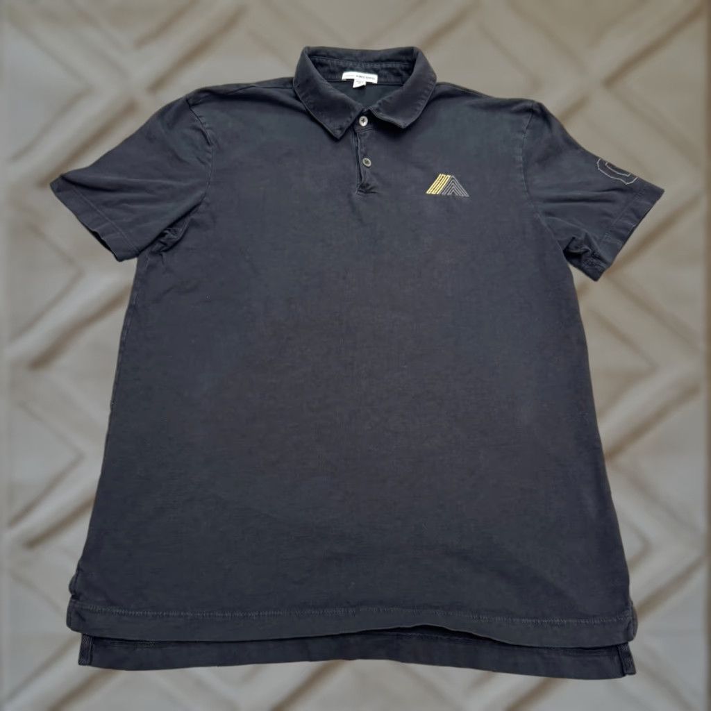 James Perse James Perse Polo Shirt Mens 1 Small Black Supima Cotton Short Sleeve Regular Fit Shirt Size US L / EU 52-54 / 3 - 1 Thumbnail