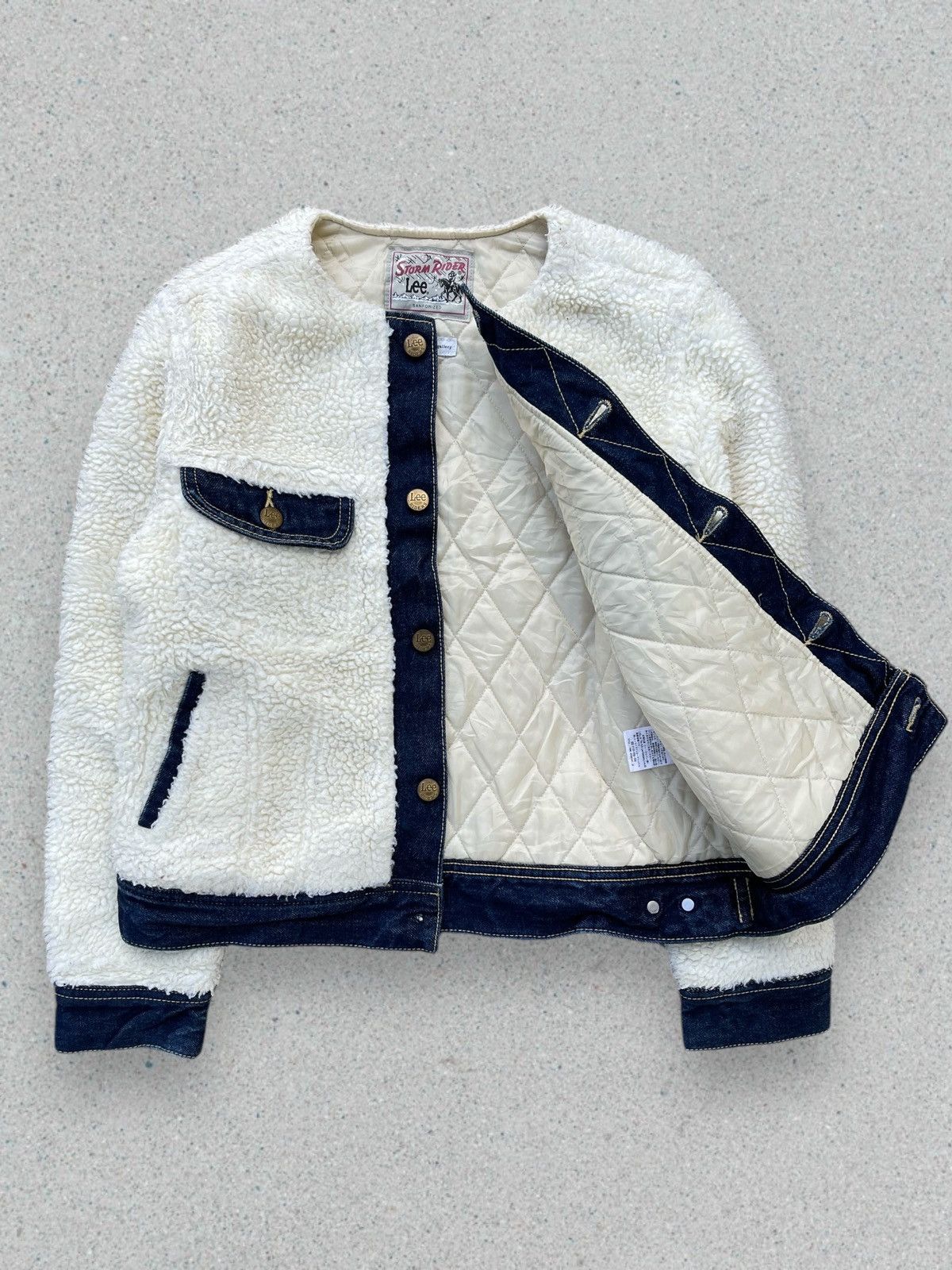 Issey Miyake × Lee 🔥Vintage Lee Storm Rider Sherpa x Denim Jacket Size M / US 6-8 / IT 42-44 - 4 Thumbnail