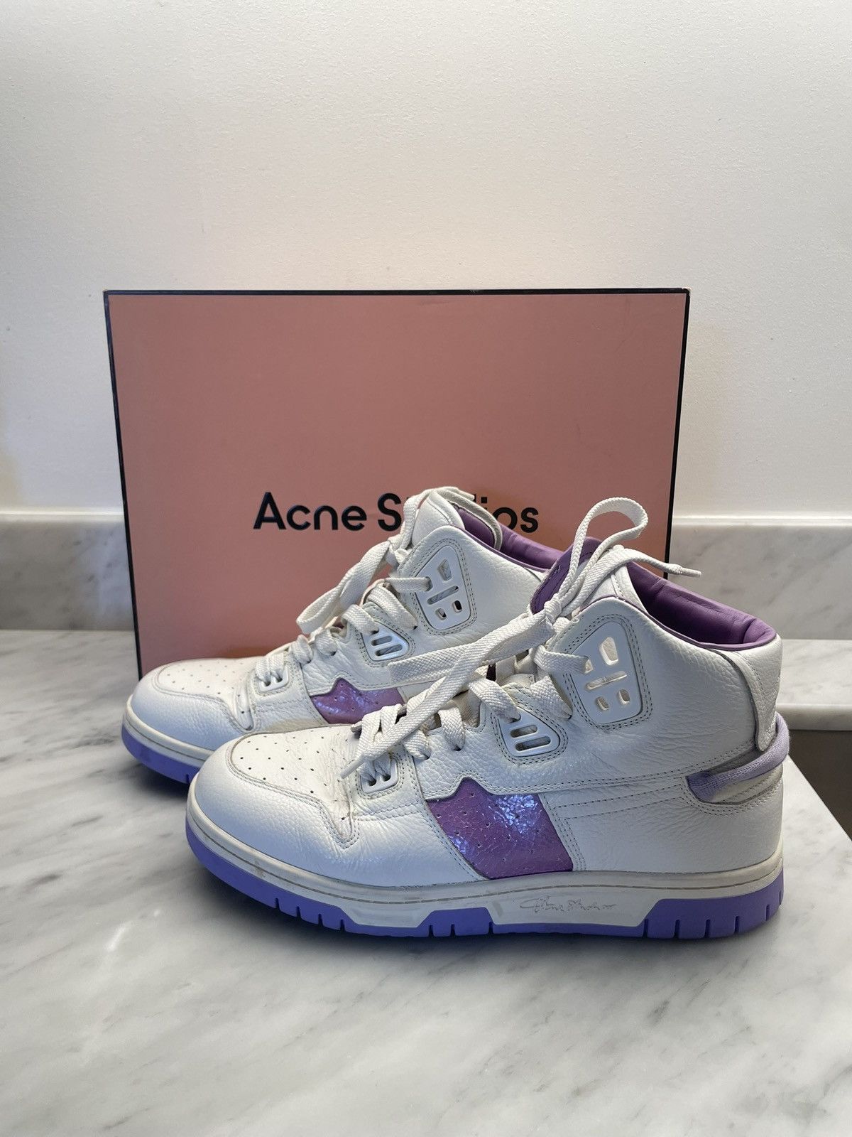 Acne Studios Acne Studios high top Stockholm pop sneakers leather Size US 8.5 / EU 41-42 - 5 Thumbnail
