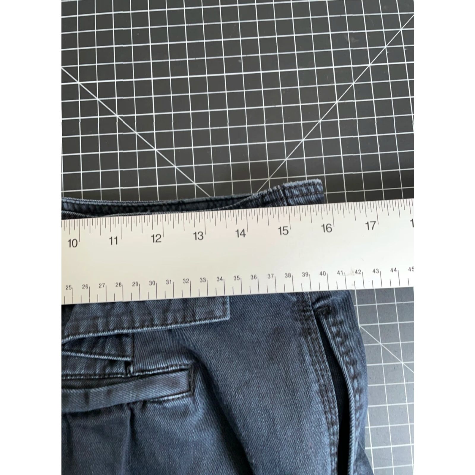 Free People VINTAGE Free People Women's Cropped Denim Pants Fall 90s Grunge Hipster Black 32 x 24.5 Size 24" / US 00 / IT 34 - 5 Thumbnail