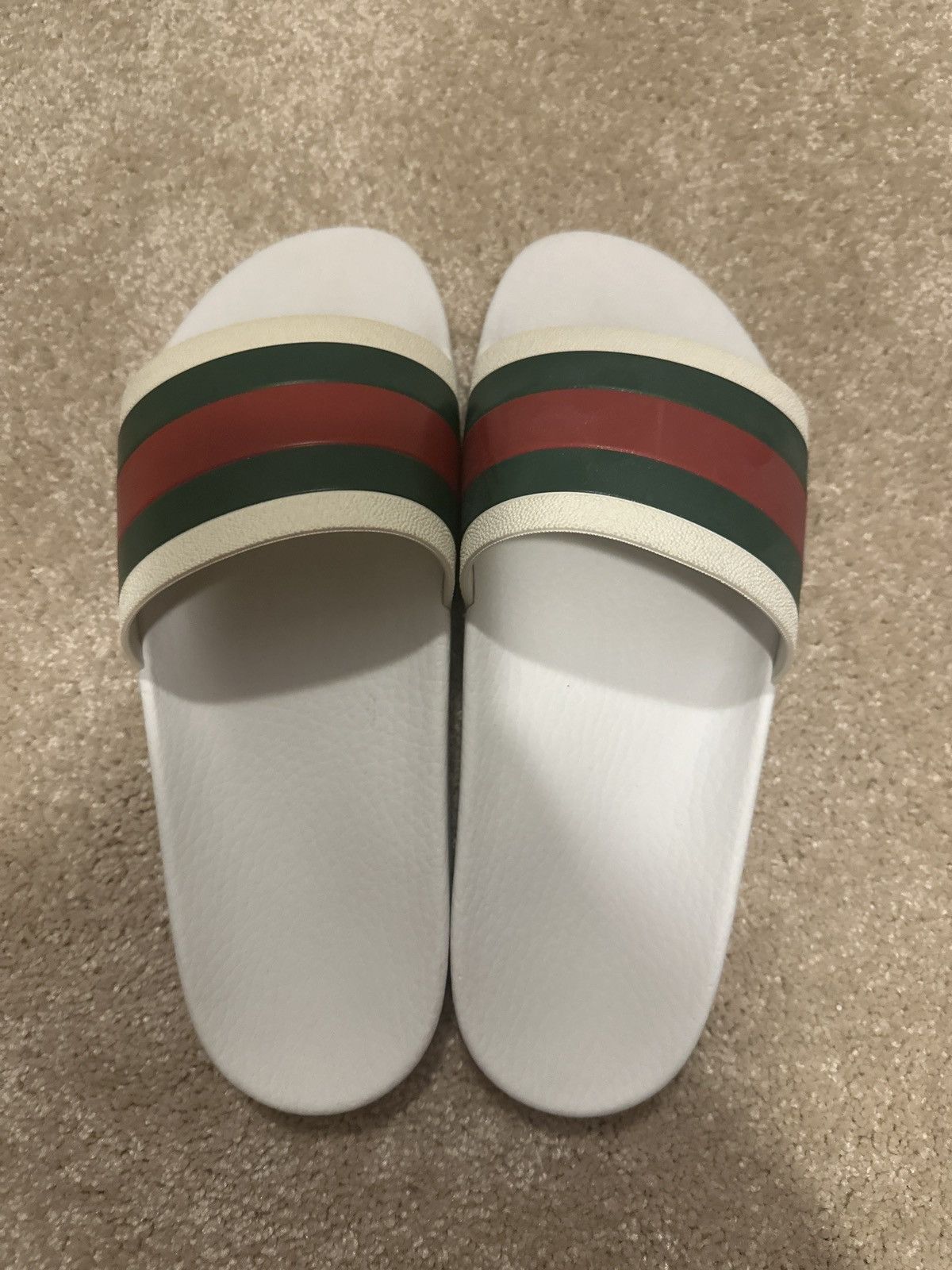 Gucci Gucci Pursuit Pool Slides White Size US 8 / EU 41 - 4 Thumbnail