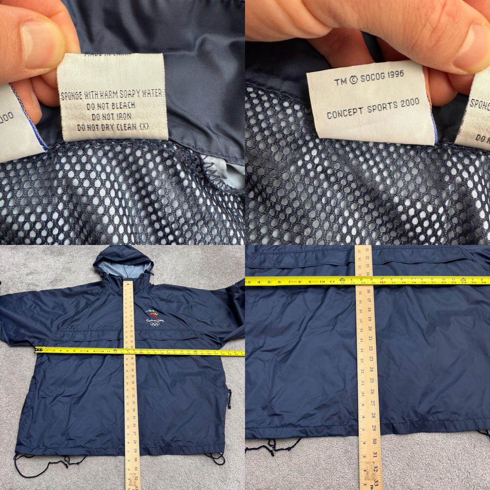 Vintage VINTAGE Sydney 2000 Half Zip Hoodie Windbreaker Jacket Men XL Blue Size US XL / EU 56 / 4 - 9 Thumbnail