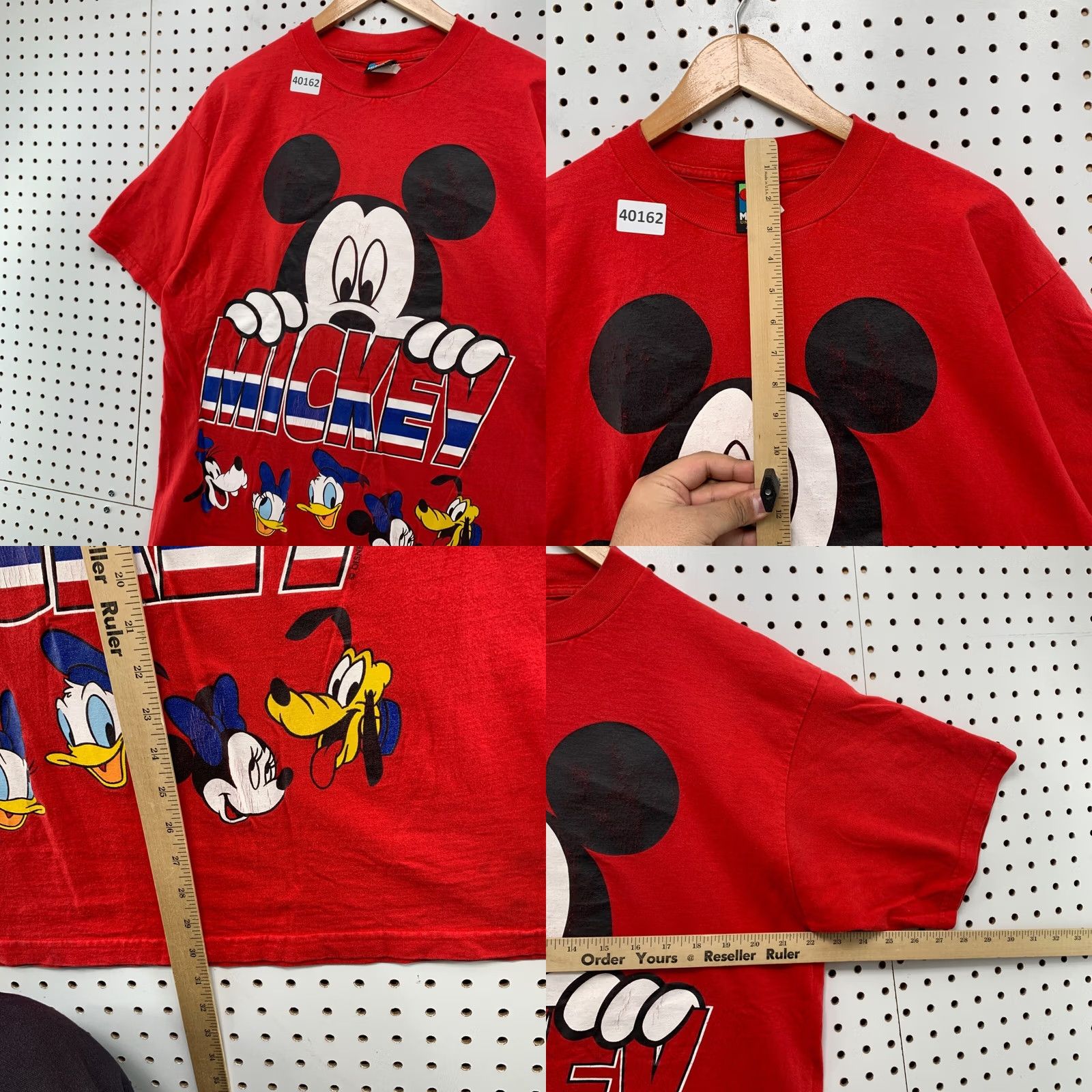 Mickey Unlimited VINTAGE Mickey Unlimited Shirt Mens Large Red 90s Cartoon Crew Neck Short Sleeve Jerry Leigh 22x30.5 Size US M / EU 48-50 / 2 - 9 Thumbnail
