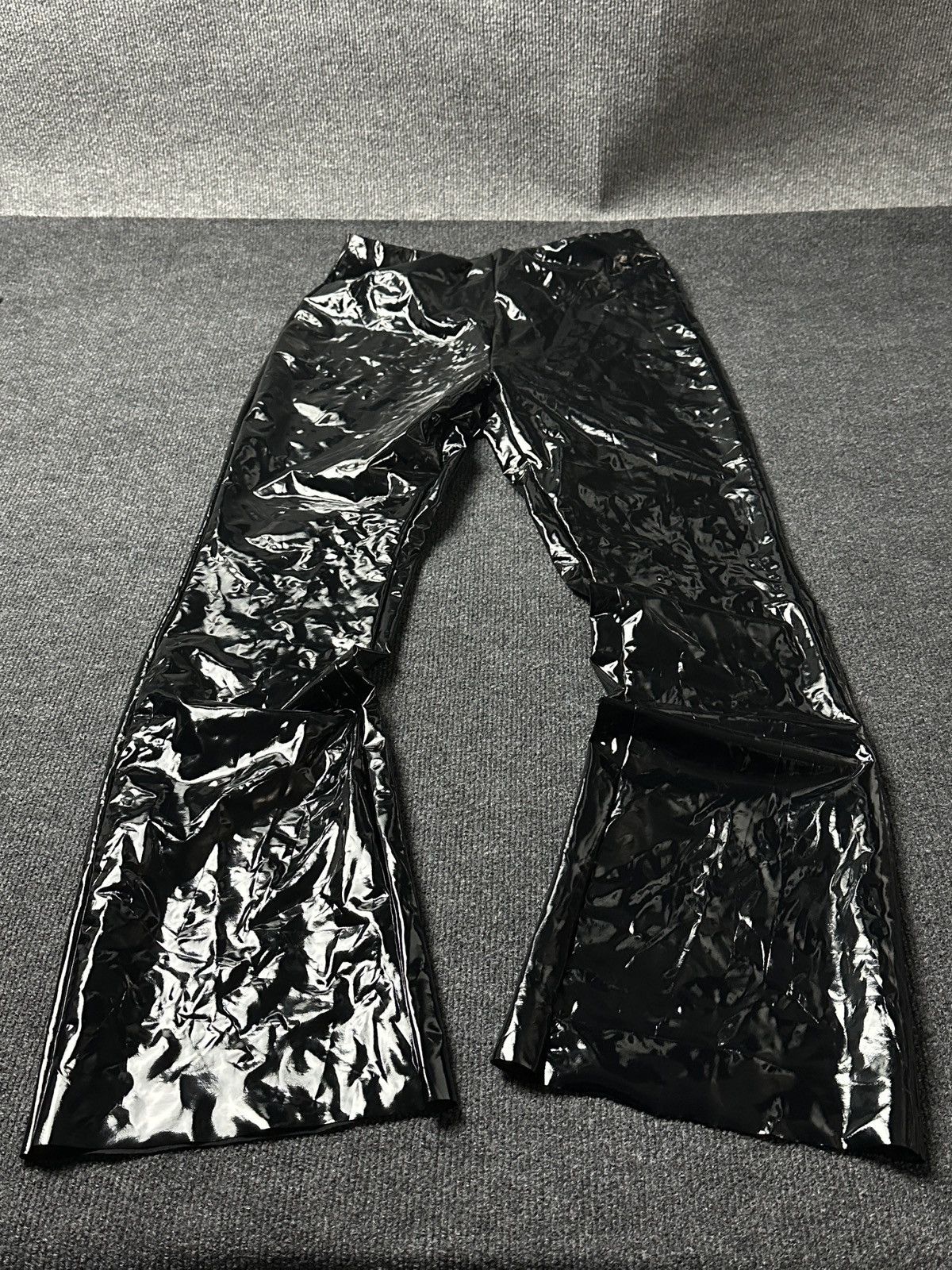 SEXY 18+ 🚨 LUXURY BLACK PATENT LATEX Y2K PANTS