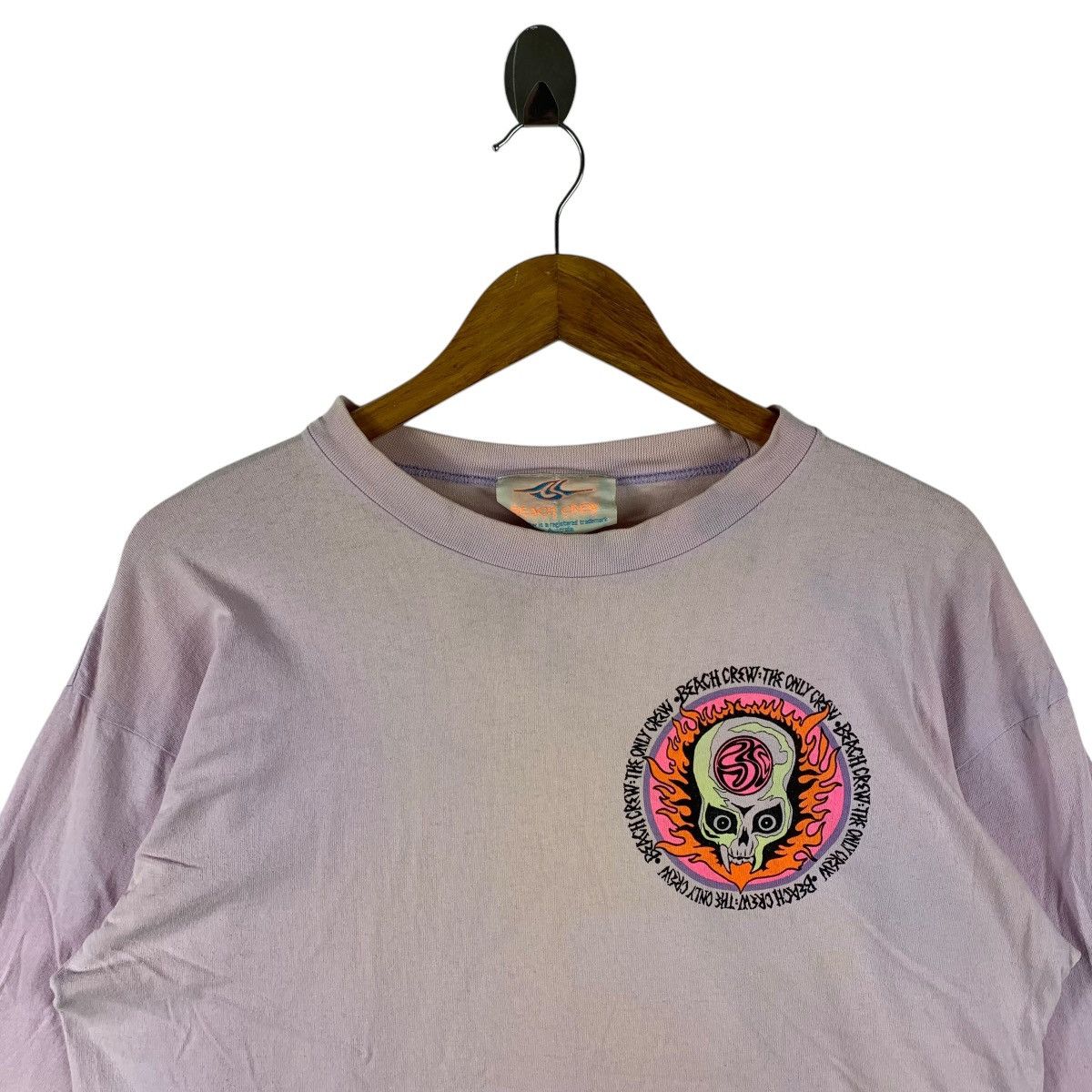 Vintage Vintage 90s BEACH CREW long sleeve Big logo printed tee Size US L / EU 52-54 / 3 - 3 Thumbnail