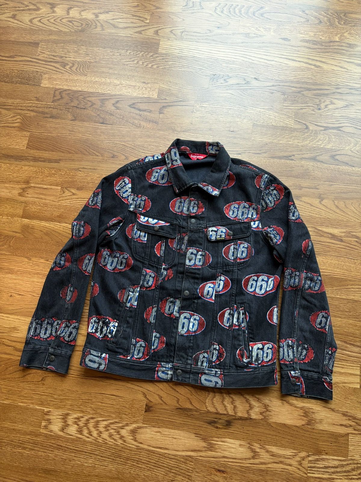 Supreme Supreme 666 Denim Trucker Jacket | Grailed