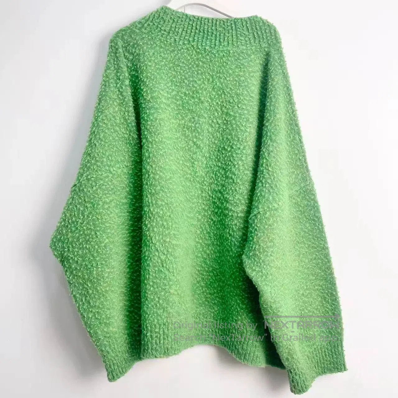 Loewe LOEWE Green V-Neck Loose Sweater. Size US S / EU 44-46 / 1 - 5 Thumbnail