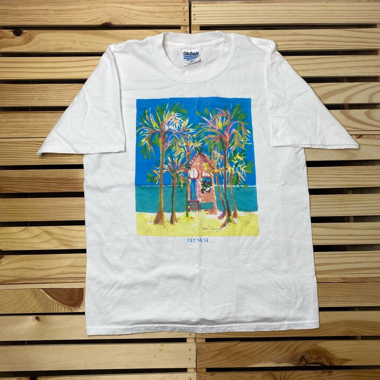 Gildan Vintage Key West, FL White Destination Tee Size Medium Size US M / EU 48-50 / 2 - 1 Thumbnail