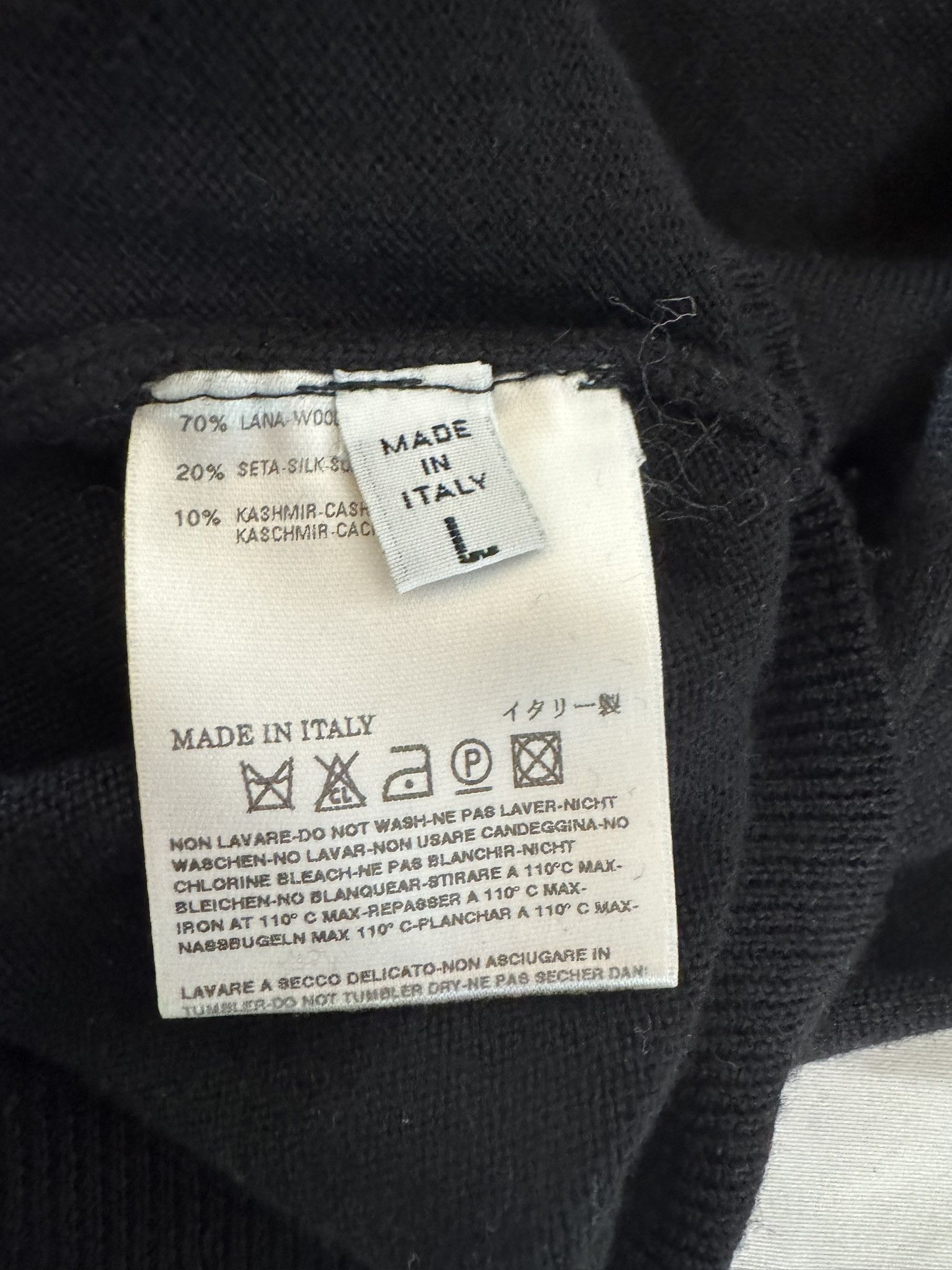 Comme des Garcons Martin Margiela F/W 2007 Black Wool Silk Loop Sleeve Size L / US 10 / IT 46 - 8 Thumbnail