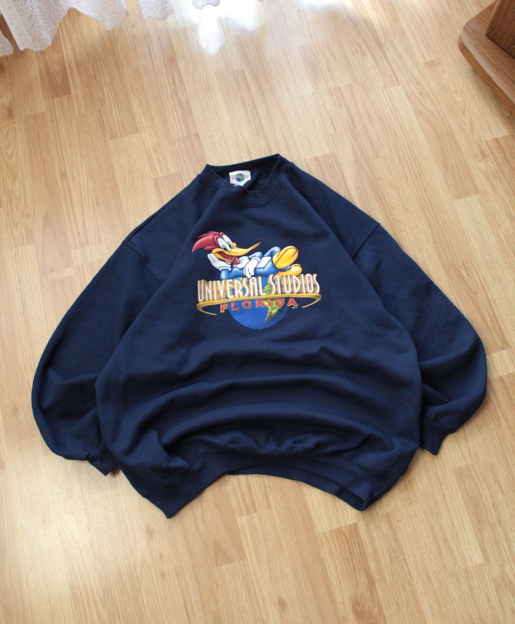 Universal Studios 🔥 90s Universal Studios Woody Woodpecker Sweatshirt Disney Size US XL / EU 56 / 4 - 1 Thumbnail